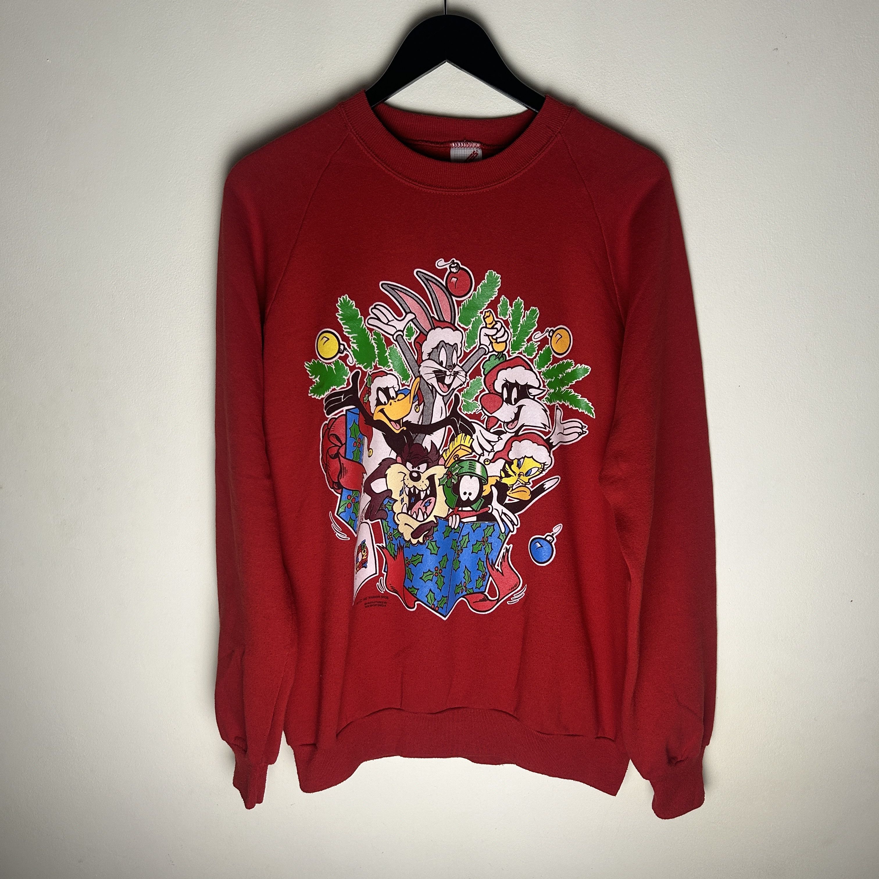 Cartoon Network Vintage Looney Tunes Christmas 1993 Sweatshirt Size US XL / EU 56 / 4 - 1 Thumbnail