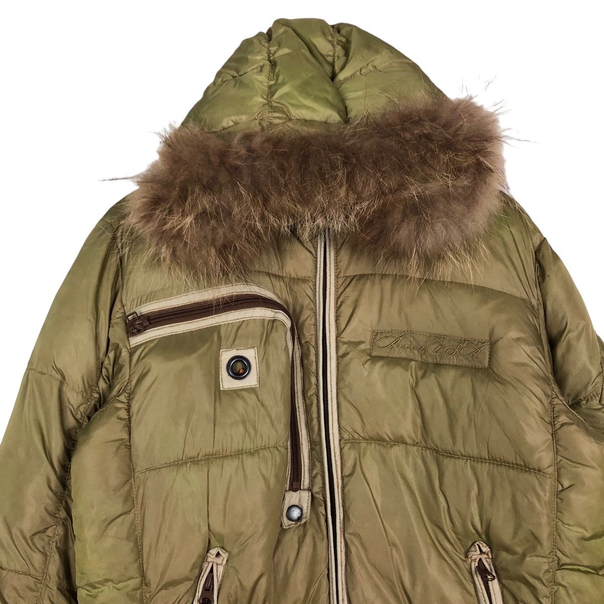Avirex 🔥Vintage Bomber Jacket Puffer Down Avirex Varsity Mink Fur Size US M / EU 48-50 / 2 - 3 Thumbnail