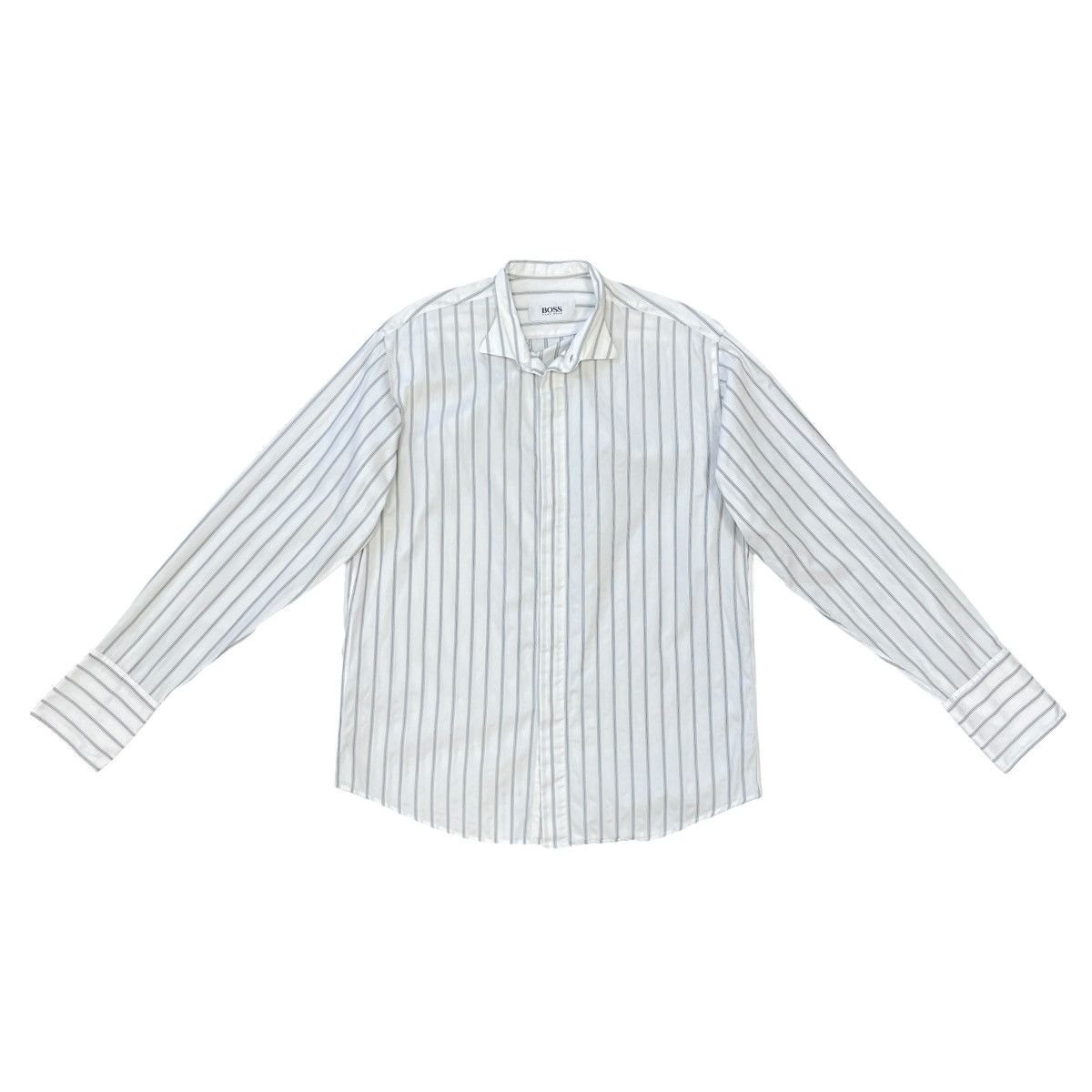 Hugo Boss Hugo Boss Wing Collar French Cuffs Button Shirt Size 41 Size US L / EU 52-54 / 3 - 1 Thumbnail