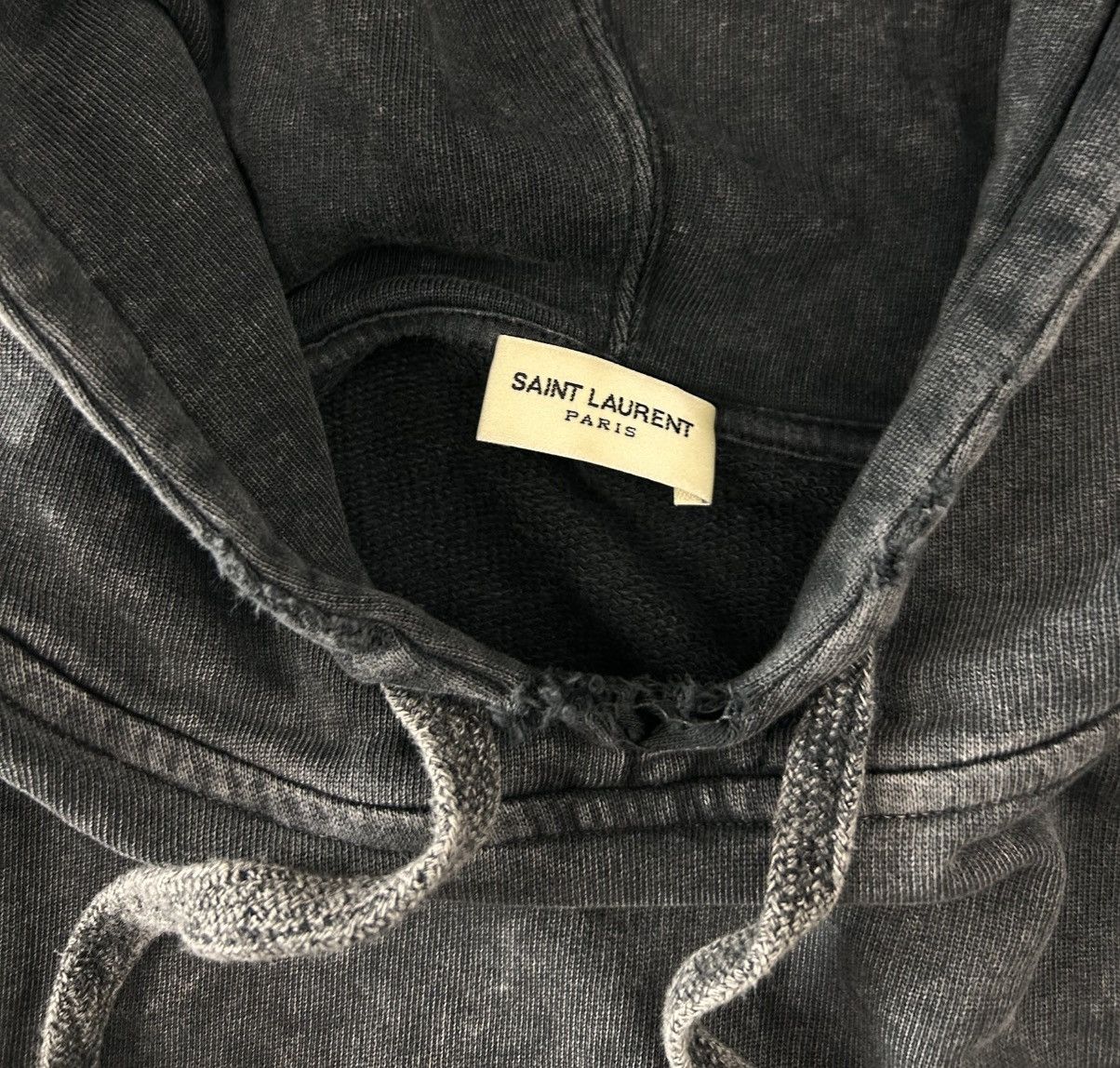 Saint Laurent Paris Saint Laurent Distressed Hoodie Size Large Size US L / EU 52-54 / 3 - 4 Thumbnail