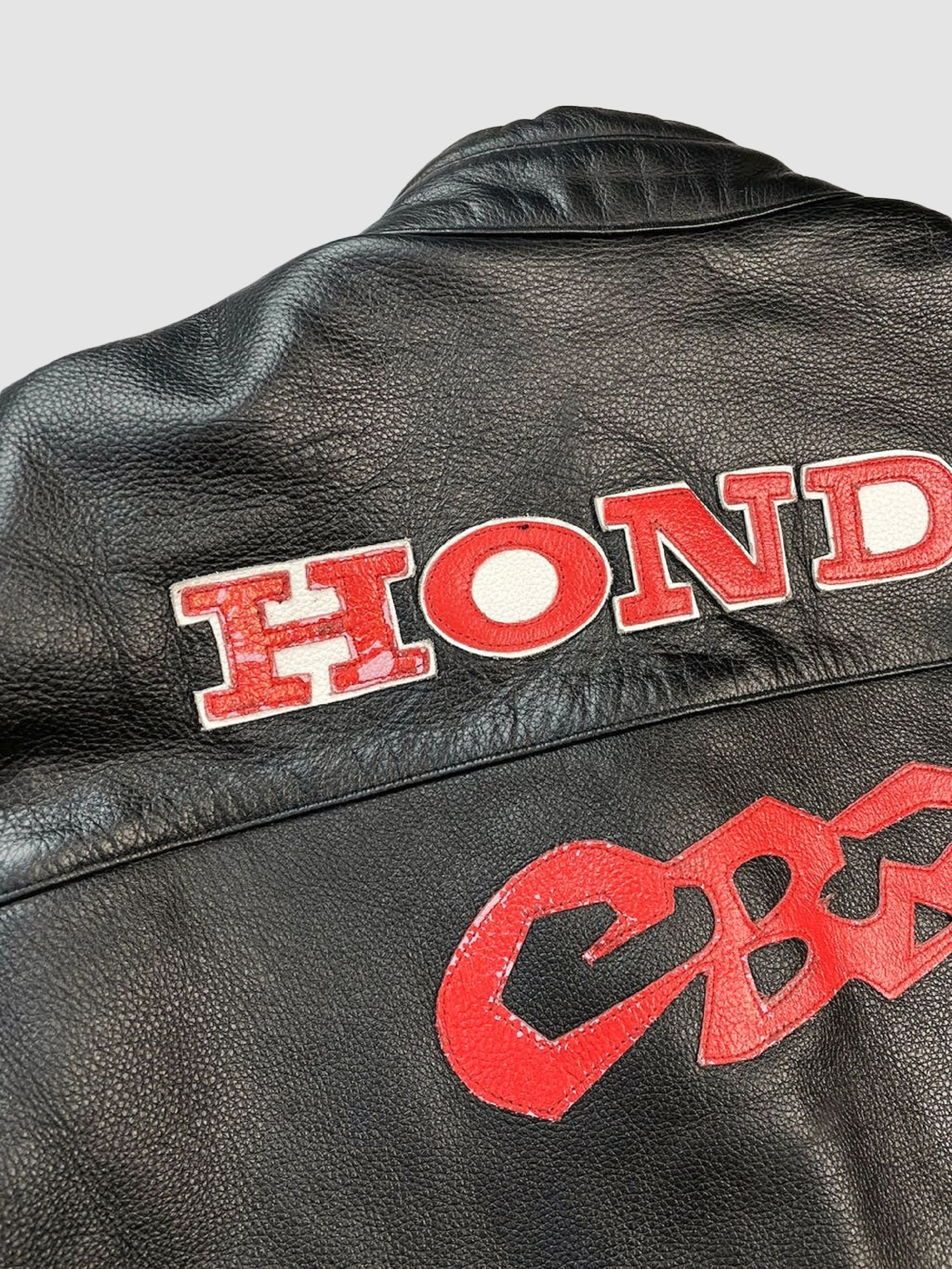 Genuine Leather Honda Racing CBR Leather Jacket RARE ALL BLACK Size US XXL / EU 58 / 5 - 5 Thumbnail