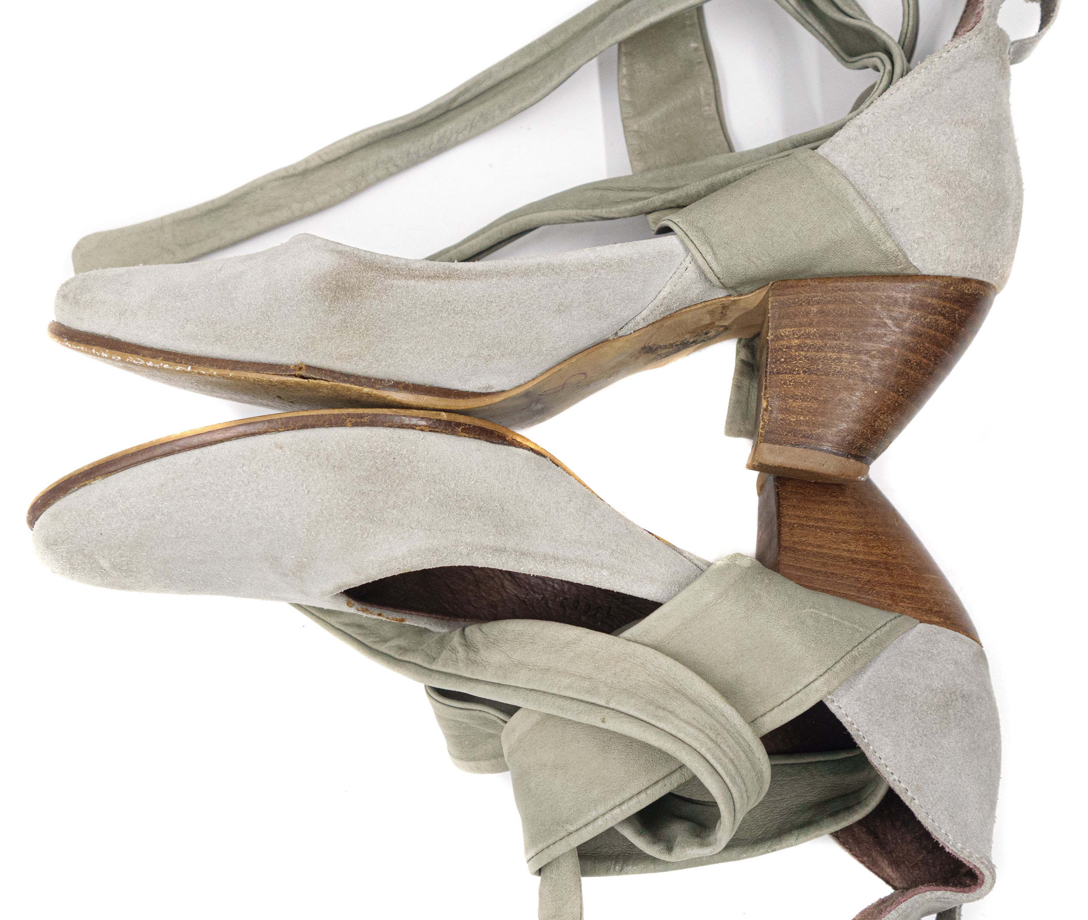 Issey Miyake 00S Suede Leather Straps Over Boots Vintage Size US 11 / IT 41 - 6 Thumbnail