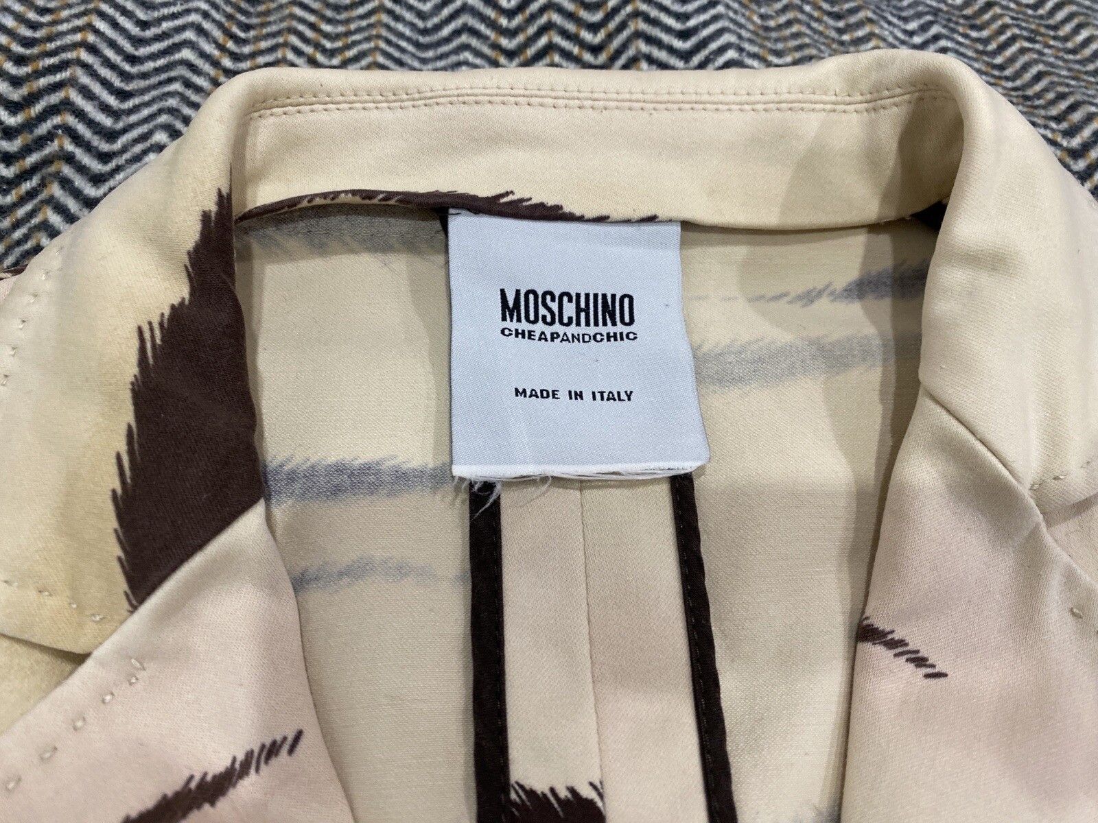 Moschino vintage 2000s Moschino Cheap and Chic Y2k Print Blazer Size S / US 4 / IT 40 - 12 Thumbnail