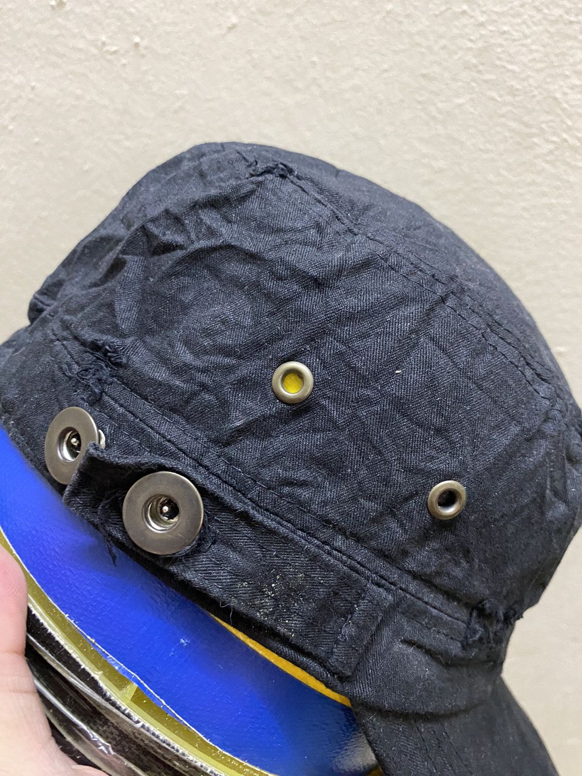 Japanese Brand × Vintage TWO FOLD HBT SUN FADED CADET HAT - BLACK Size ONE SIZE - 4 Thumbnail