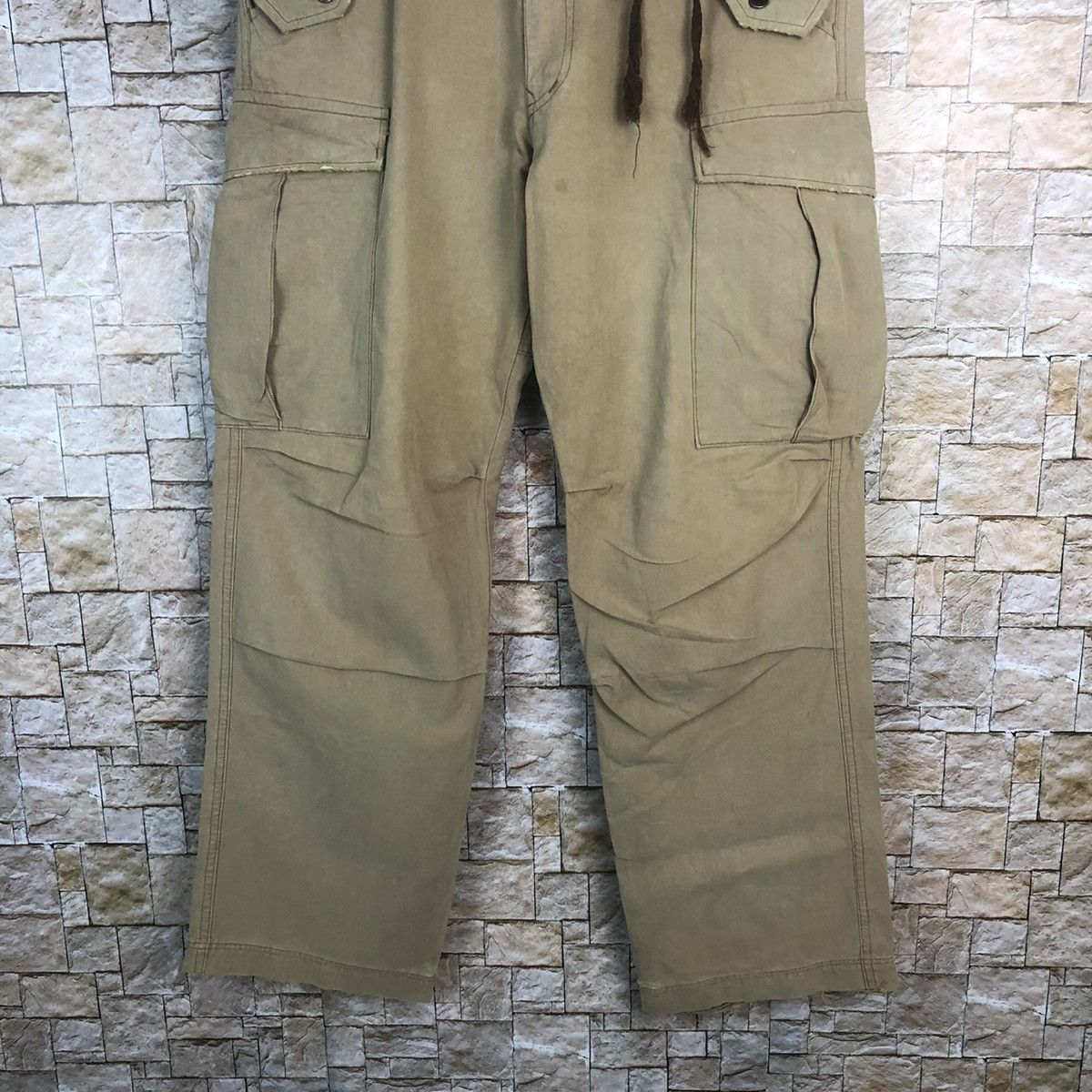 Japanese Brand CnCv Brown Cargo utility tactical Multipocket Pants #A747 Size US 31 - 3 Thumbnail
