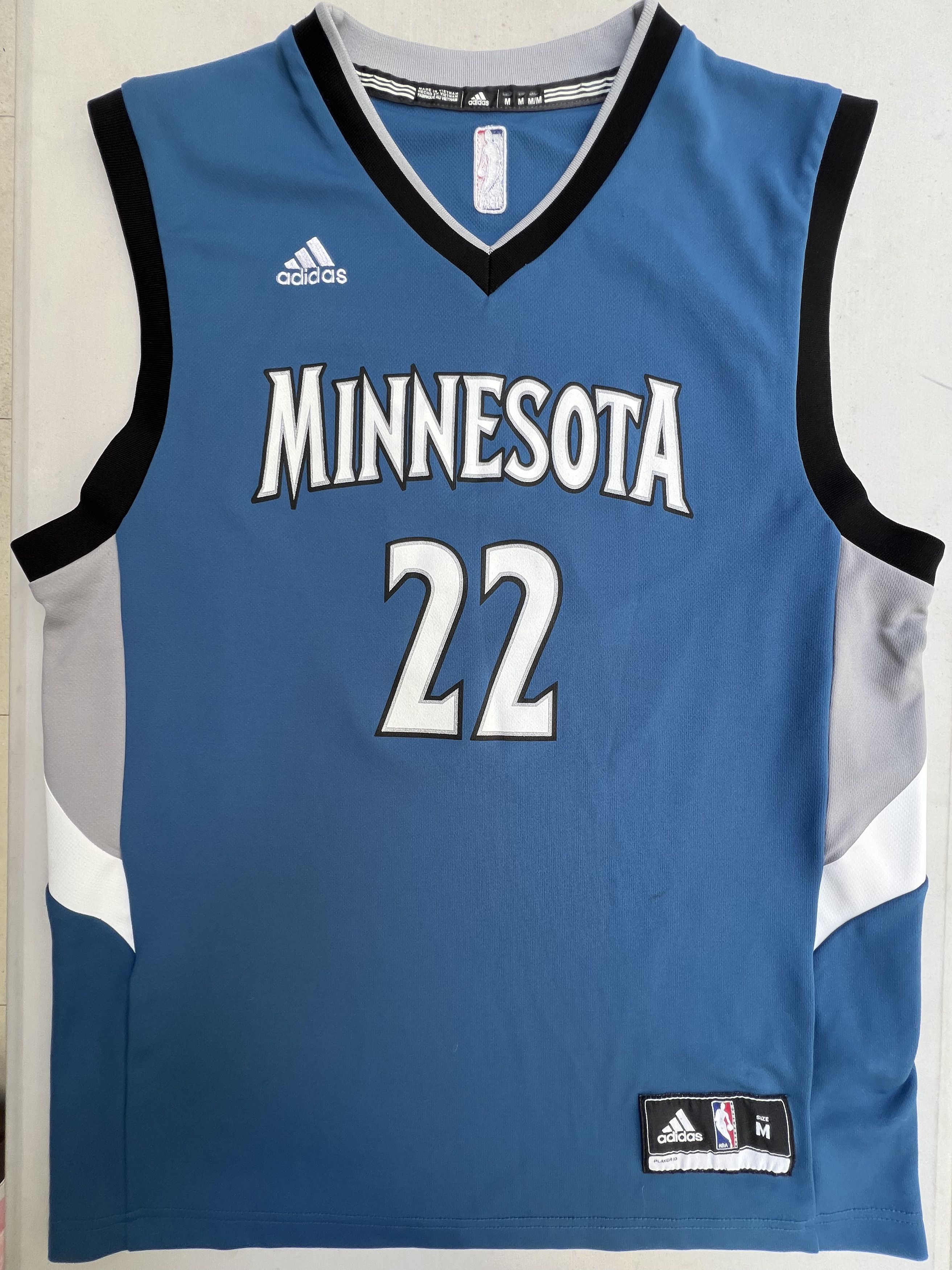 Adidas × NBA Andrew Wiggins Minnesota Timberwolves Blue Swingman Jersey Size US M / EU 48-50 / 2 - 1 Thumbnail