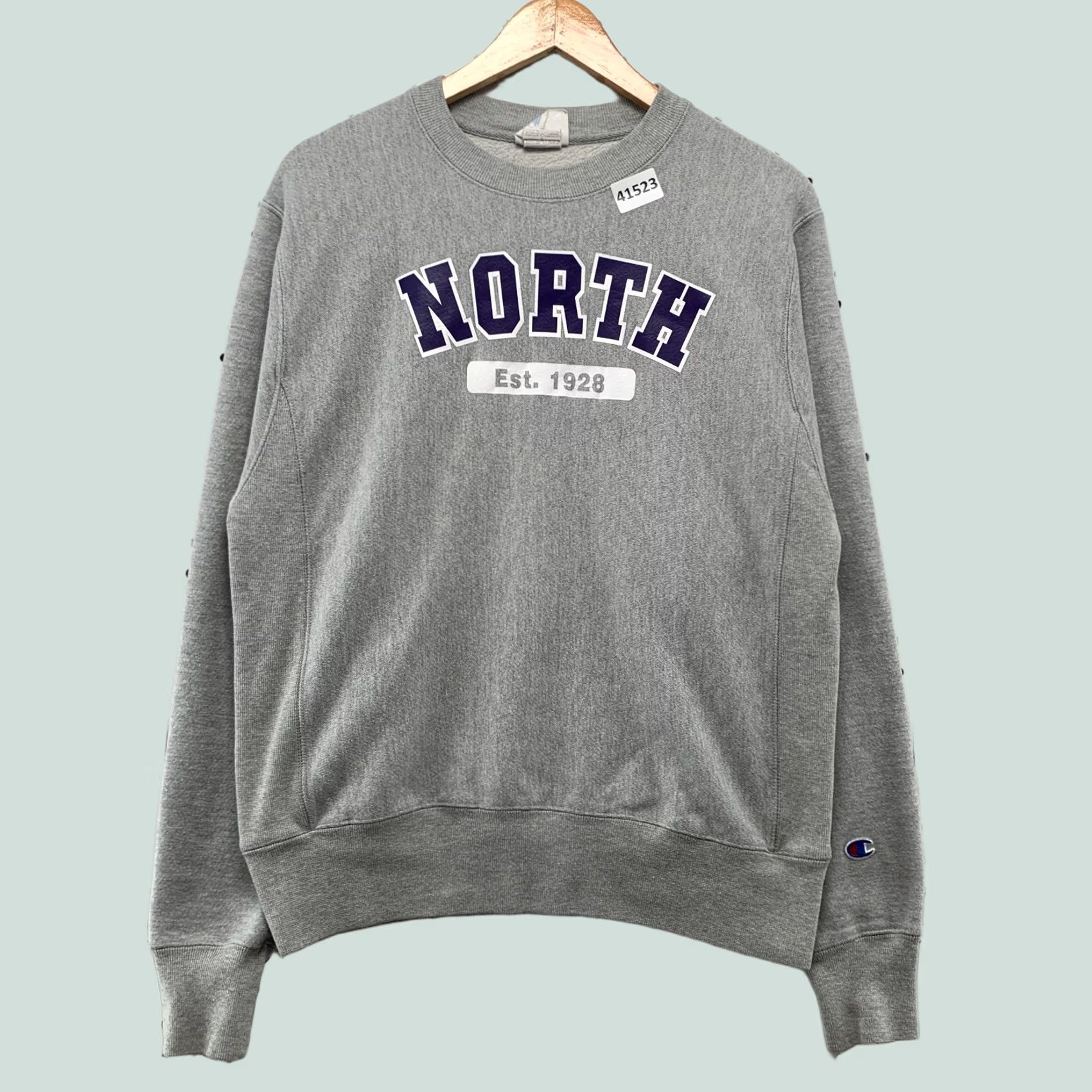 Champion Champion Reverse Weave Sweatshirt Mens S North Gray Purple Crew Neck Long Sleeve Pullover 21x26 Comfort Winter Fall Size US S / EU 44-46 / 1 - 1 Thumbnail