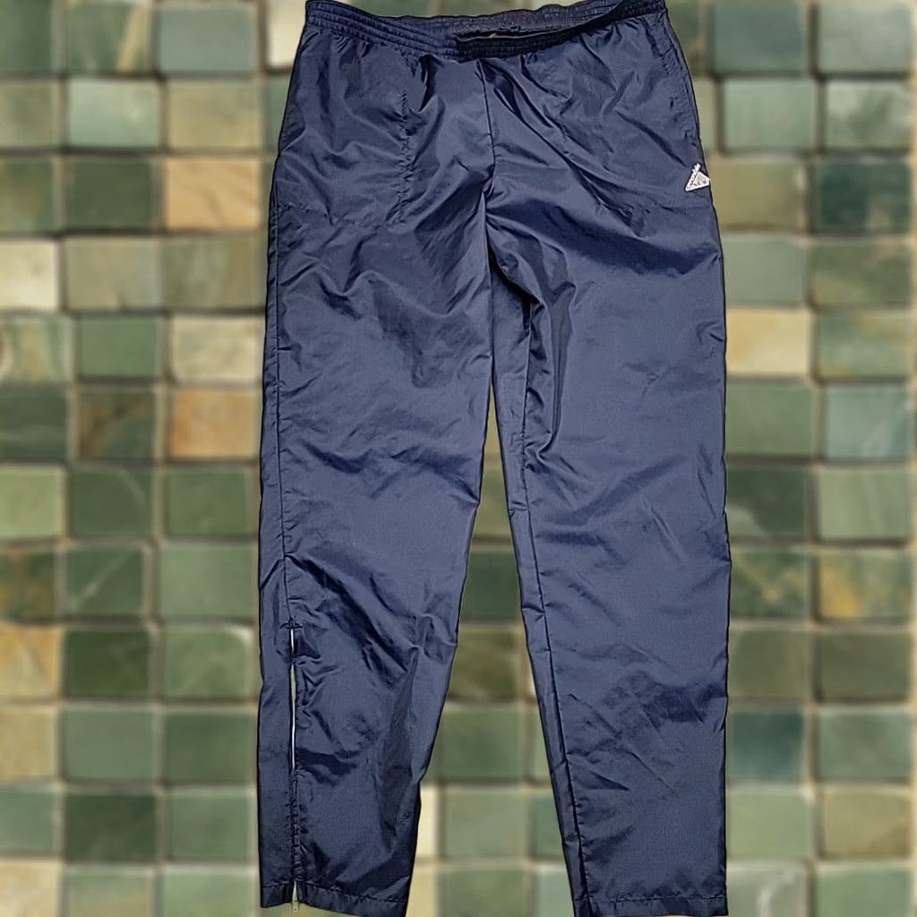 Etro VTG Cannondale Track Pants Mens L Blue Nylon Windbreaker Zip Leg 90s Retro Sports USA Mens Size US 33 - 1 Thumbnail