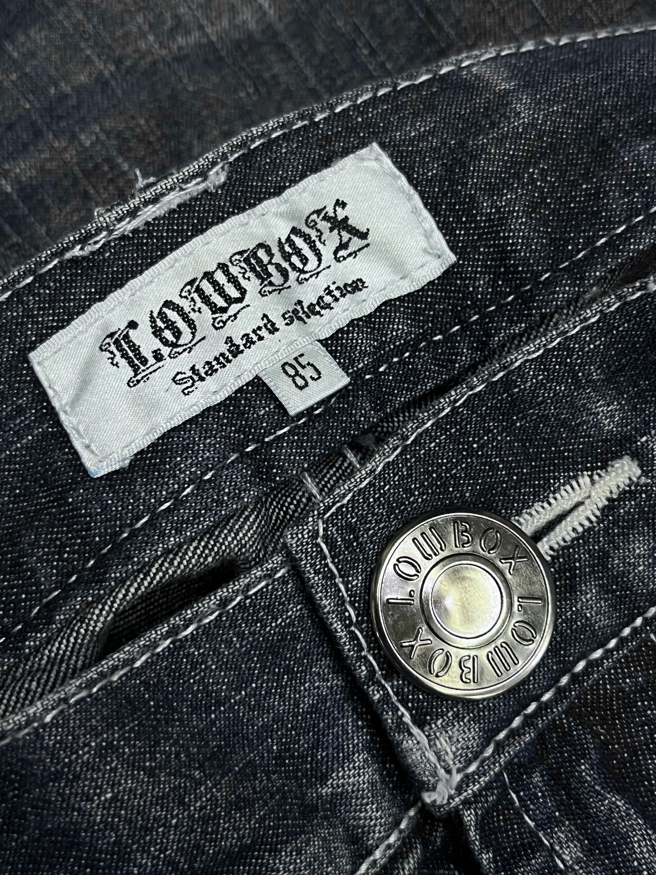 LOWBOX 🔥Vtg LOWBOX Tribal Whisker Mudwash Denim Grunge Y2K Archive Size US 30 / EU 46 - 10 Thumbnail