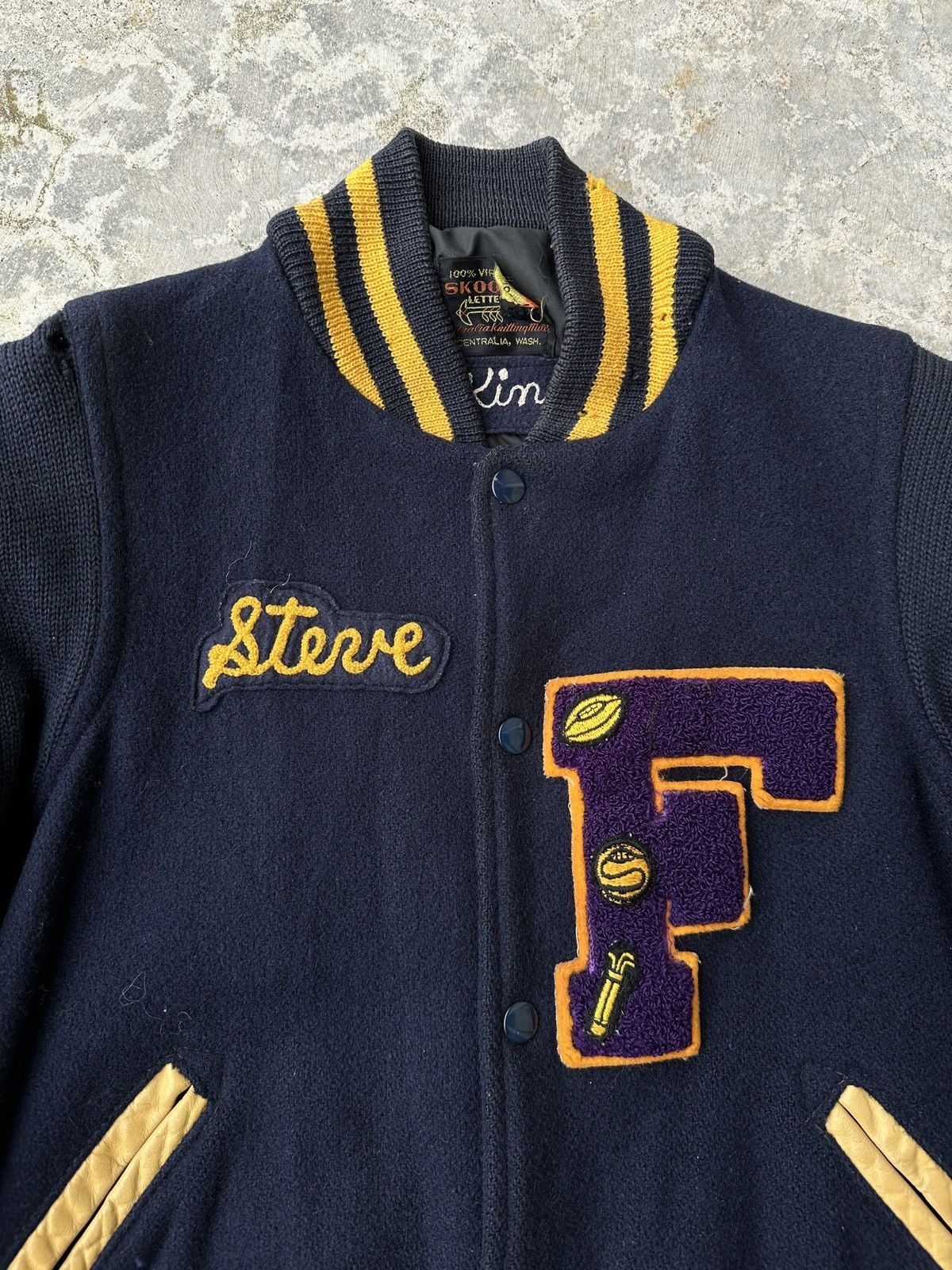 Vintage 60s College letterman football hippie patch varsity jkt Size US M / EU 48-50 / 2 - 3 Thumbnail