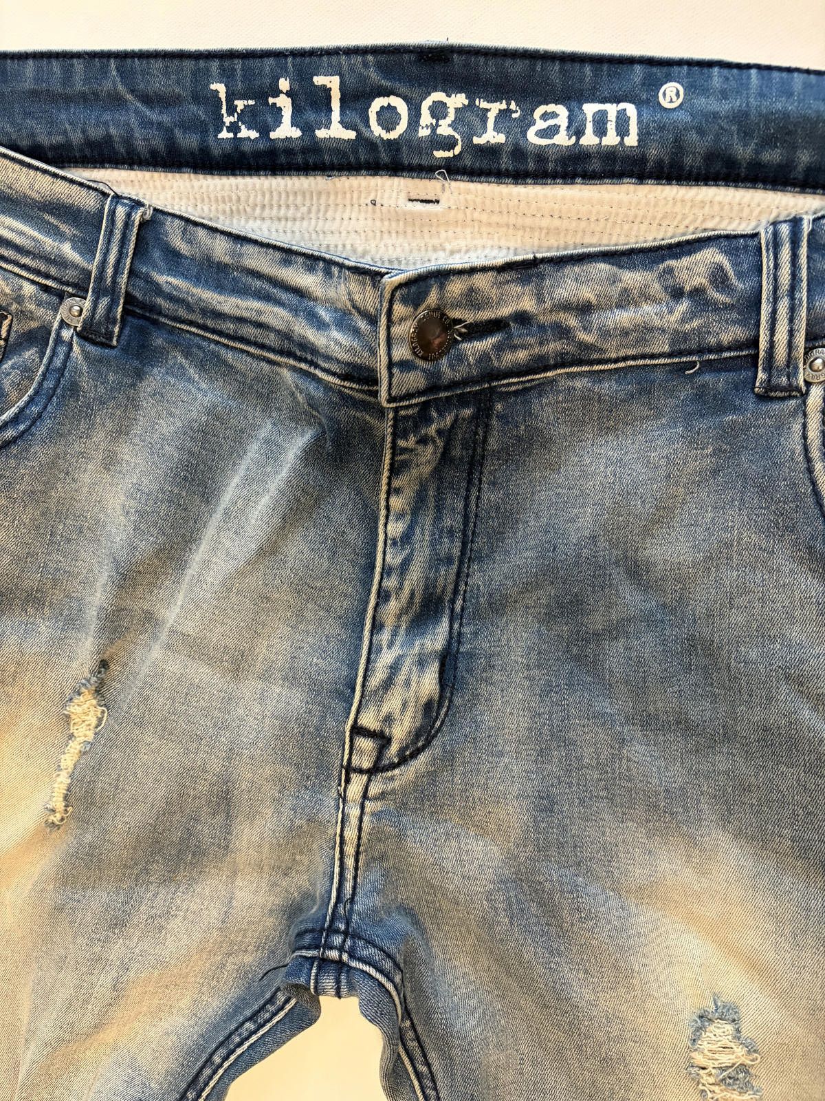 Other Kilogram Men's Distressed Biker Slim Fit Jeans (Size 44x32) Size US 44 / EU 60 - 2 Thumbnail
