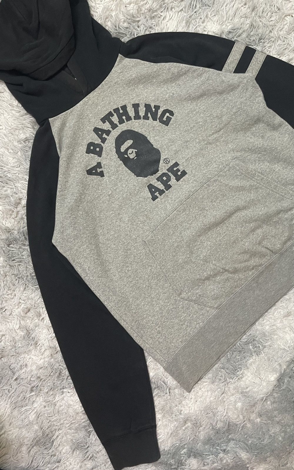 Bape VINTAGE OG BAPE COLLEGE PULLOVER HOODIE RARE Size US XL / EU 56 / 4 - 4 Thumbnail