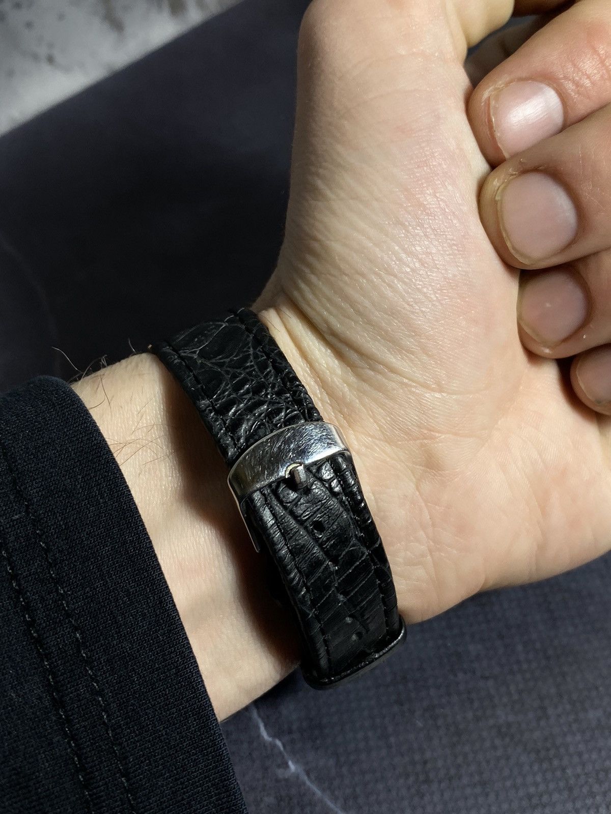 Vintage Black Roman Numeral Dual Dial Watch – Classic & Sleek✨ Size ONE SIZE - 4 Thumbnail