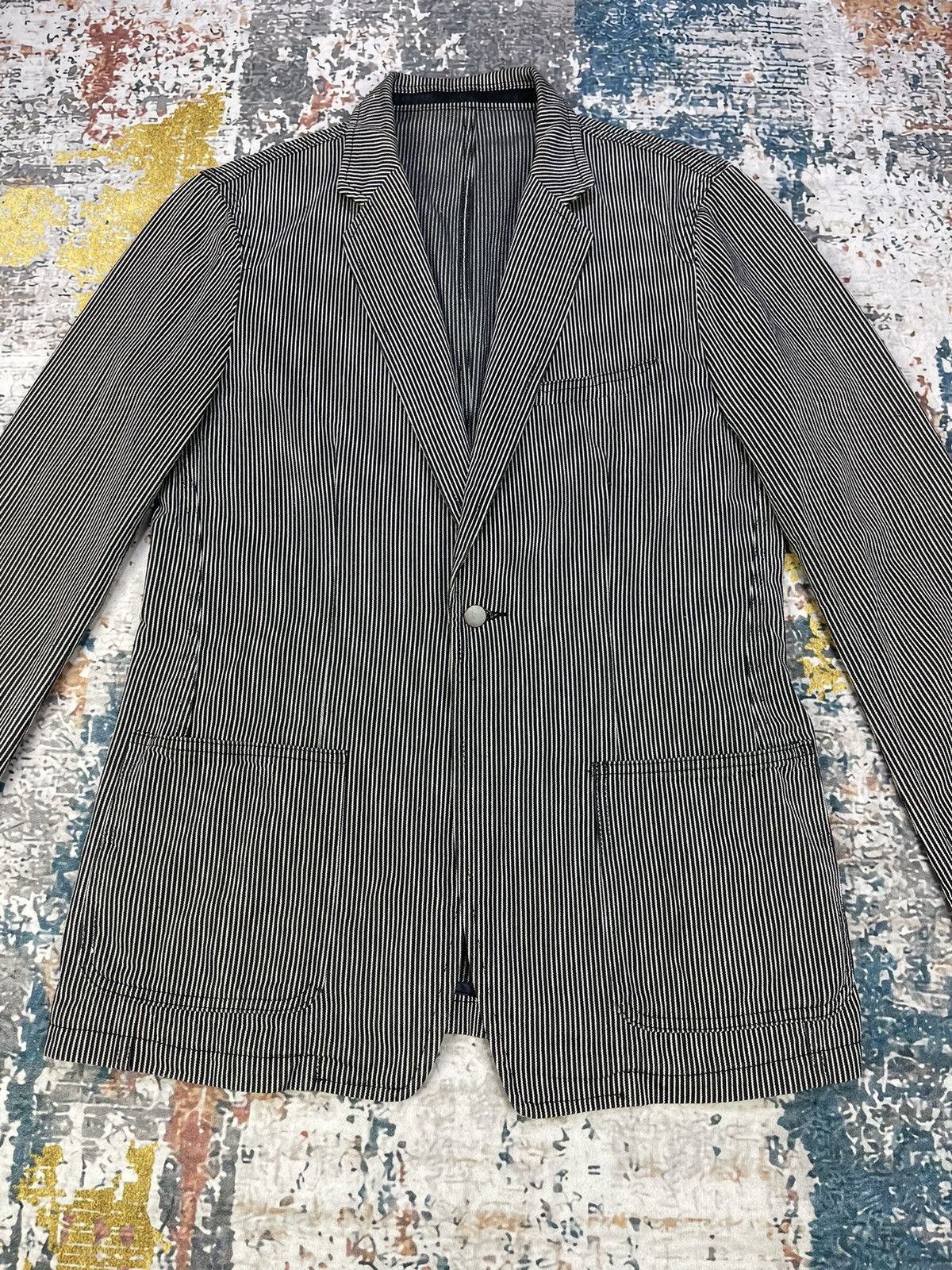 United Arrows Vtg United Arrows Hickory Denim Sport Jackets Size US L / EU 52-54 / 3 - 2 Thumbnail