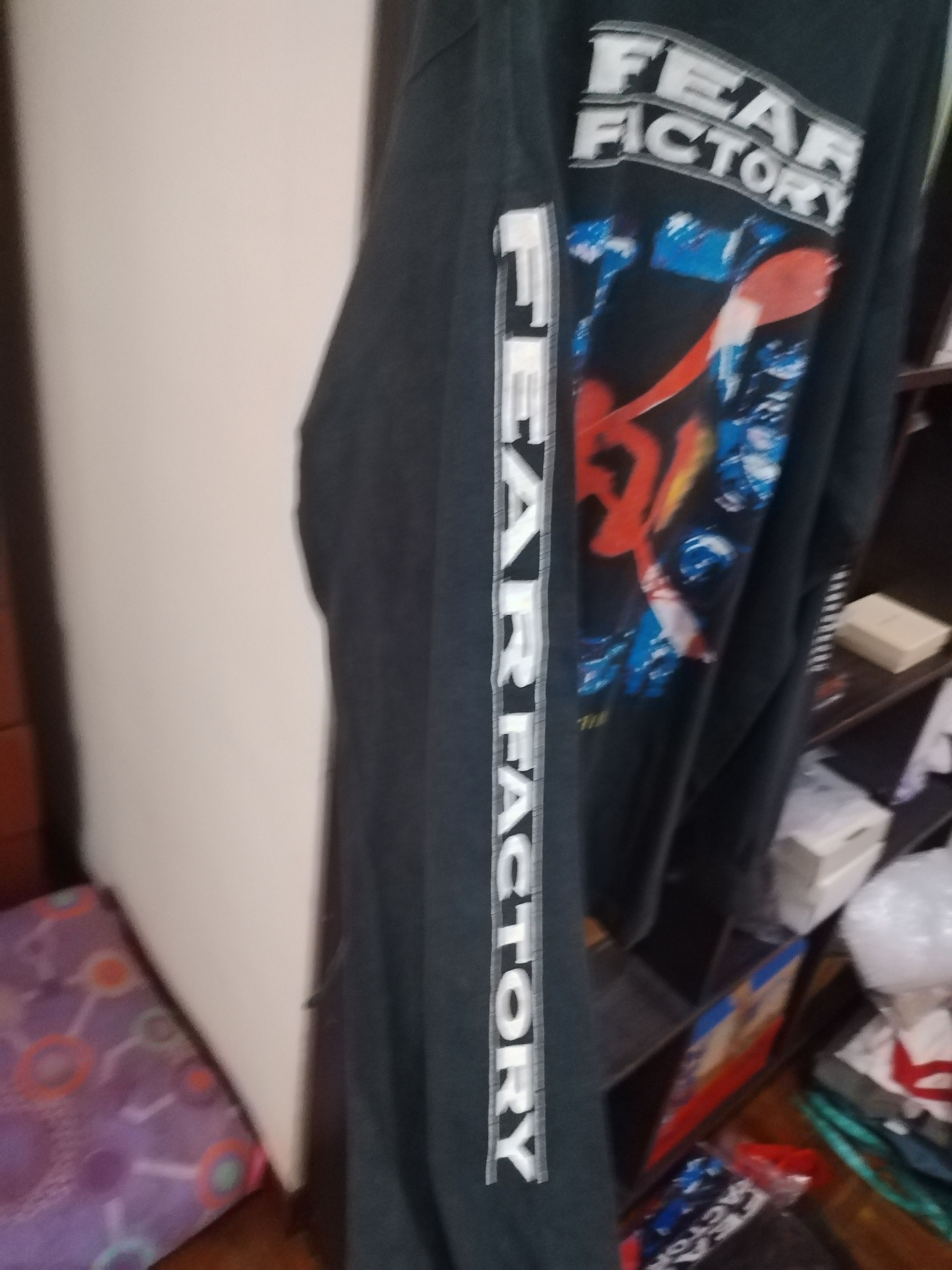 Vintage Fear Factory Ls Shirt Tour Vintage 1994 Size US XL / EU 56 / 4 - 6 Thumbnail