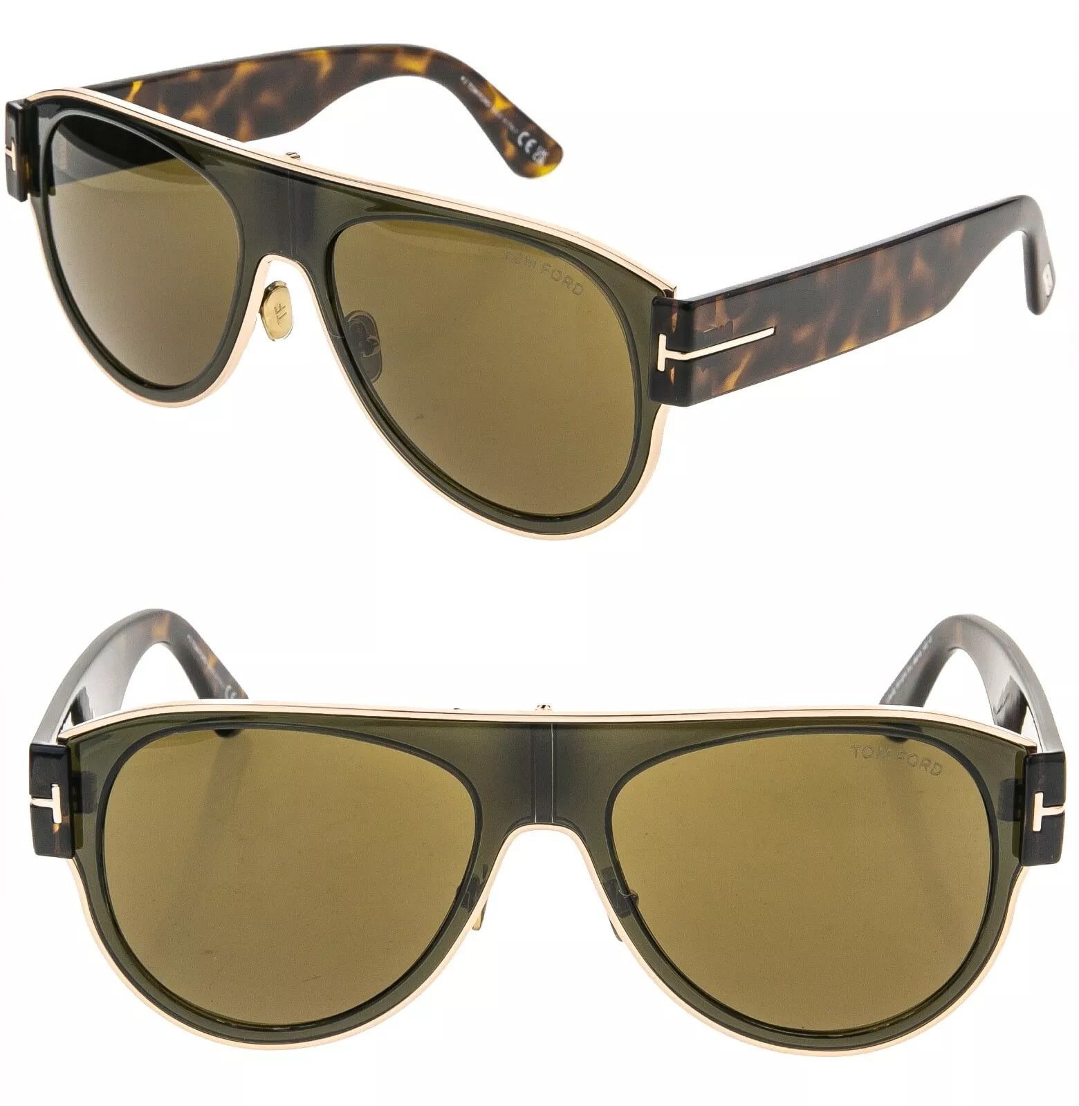 Tom Ford TOM FORD Lyle 02 TF1074 51J Brown Aviator Sunglass 1074 Size ONE SIZE - 1 Thumbnail