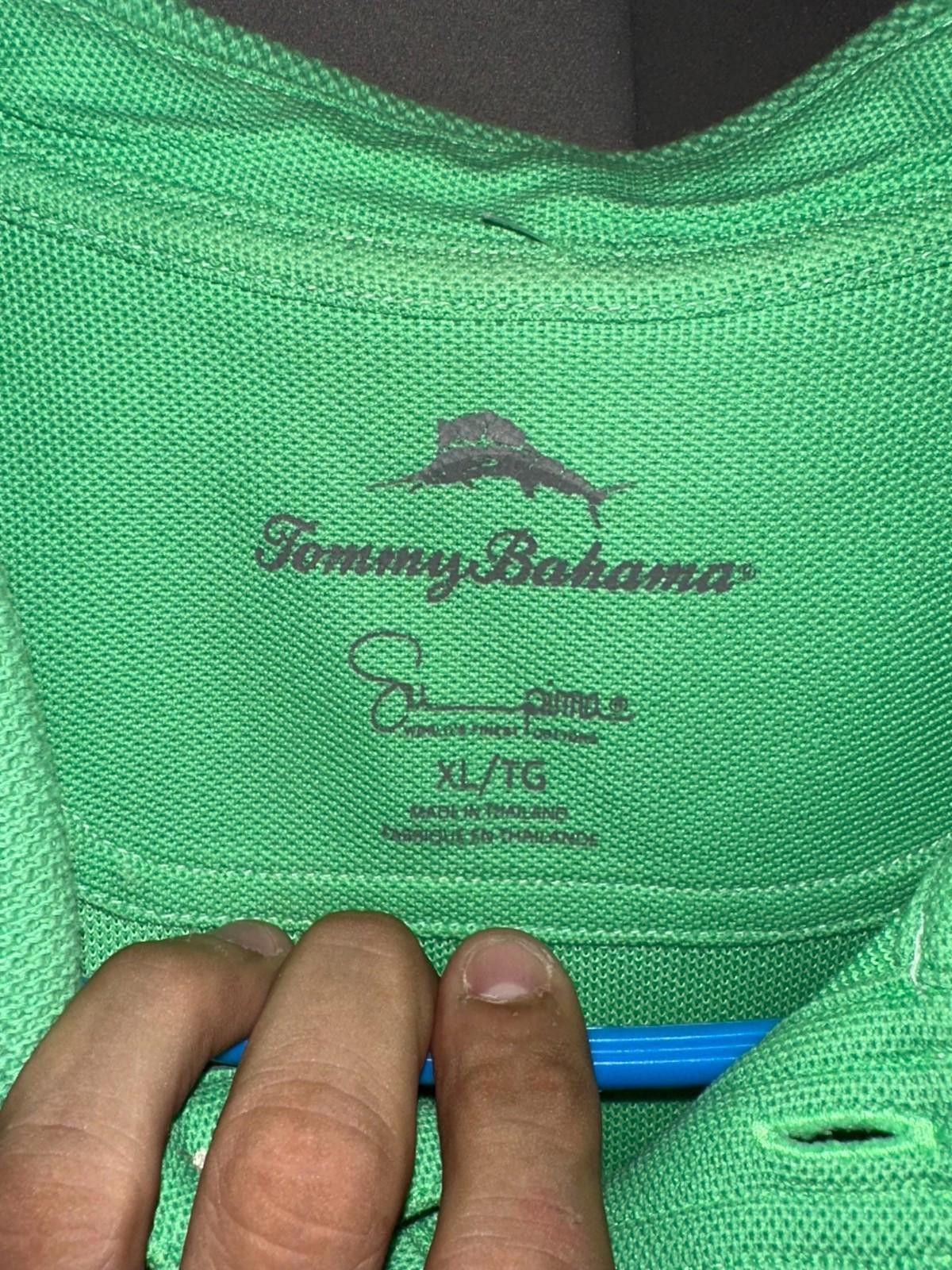 Tommy Bahama Tommy Bahama Island Zone Polo Shirt XL Green Red Marlin Logo Size US XL / EU 56 / 4 - 6 Thumbnail