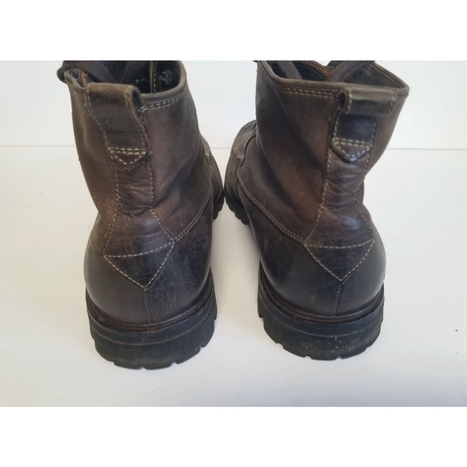 John Varvatos John Varvatos Boots Men Size 12 M Brown Leather Lace Up Combat Ankle Leather Outsole Round Toe Casual Boots Size US 12 / EU 45 - 3 Thumbnail