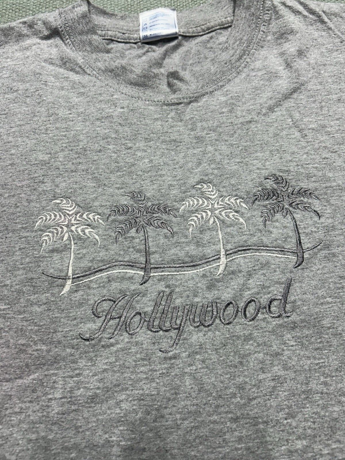 Vintage Vtg t shirt Hollywood California embroider palm trees large Size US L / EU 52-54 / 3 - 2 Thumbnail