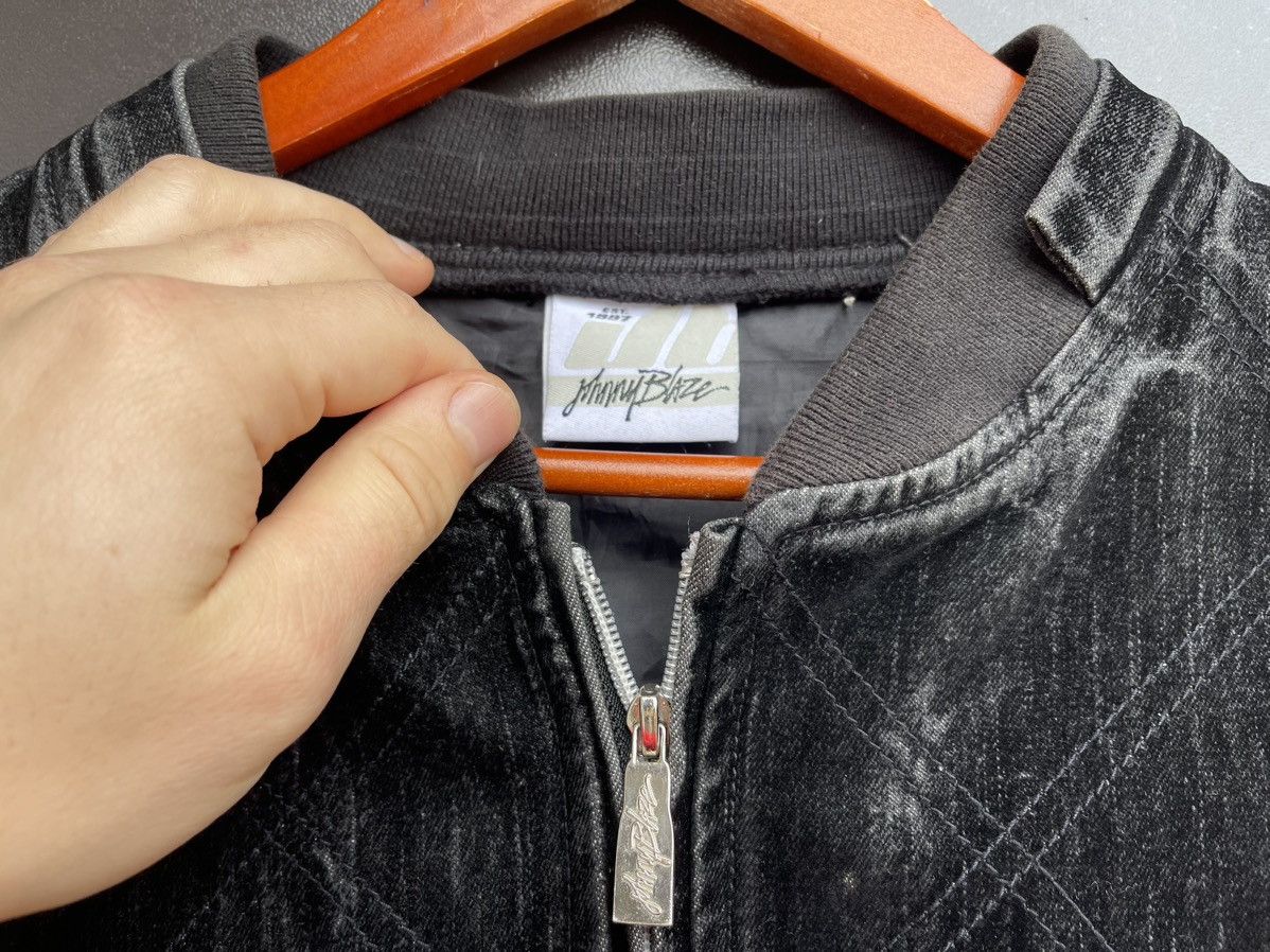 Pelle Pelle Johnny Blaze Denim Jacket Black Washed Vintage Faded Style Size US L / EU 52-54 / 3 - 4 Thumbnail