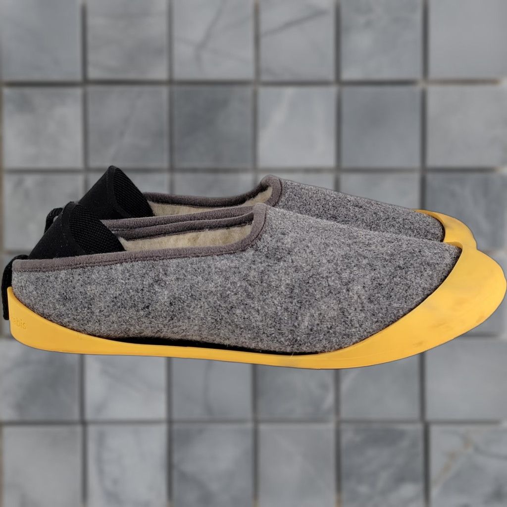 Vintage VINTAGE Mahabis Classic Slippers Women 7.5 EU38 Gray Yellow Indoor Outdoor Soles Slipper Slip-On Comfort Lined Textile Upper Size ONE SIZE - 1 Thumbnail