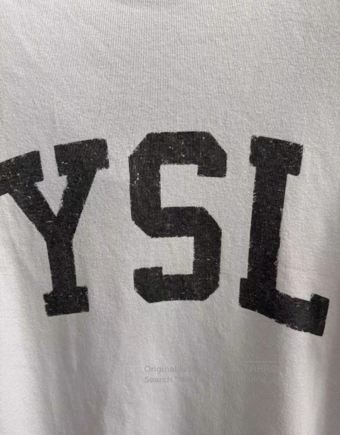 Saint Laurent Paris Saint Laurent YSL white letter Tshirt . Size US S / EU 44-46 / 1 - 5 Thumbnail