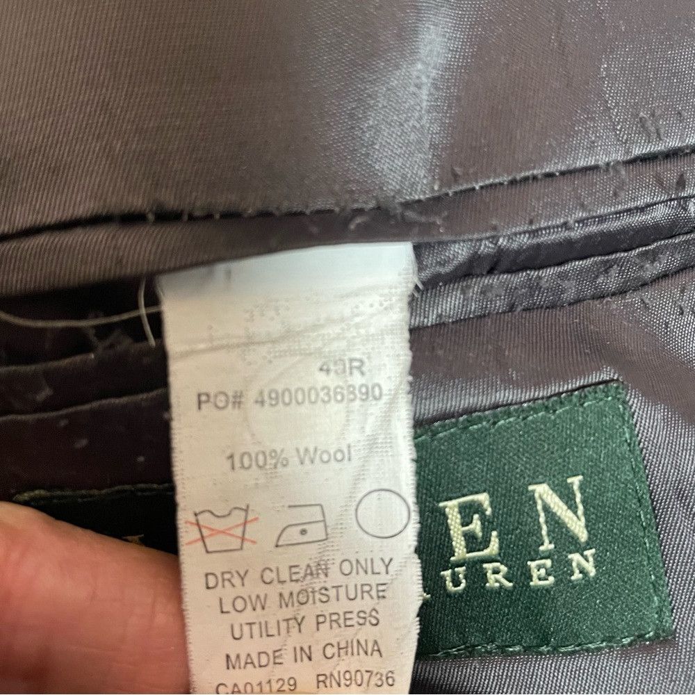 Ralph Lauren Ralph Lauren Vintage Wool Dark Grey Suit Jacket Size 40R Size 40R - 7 Thumbnail