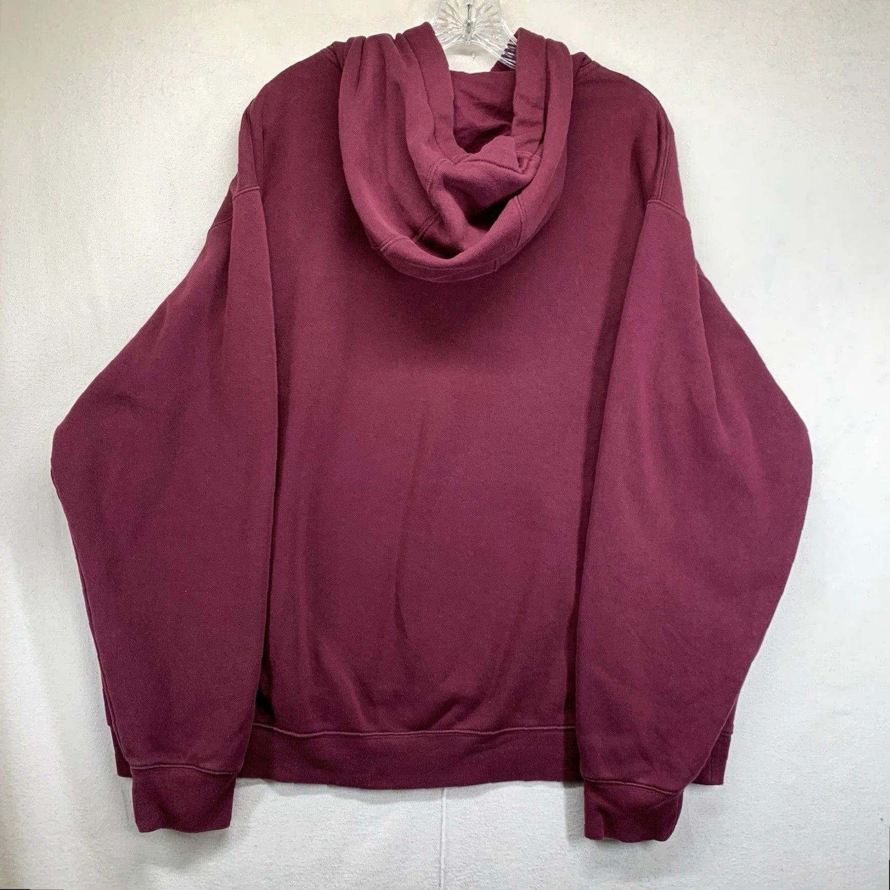 Nike VINTAGE Nike Hoodie Mens Football 2XL Faded Maroon Grey Ghosts Graphic Print Pullover Hooded Kangaroo Pocket 90s Mens Size US XXL / EU 58 / 5 - 4 Thumbnail