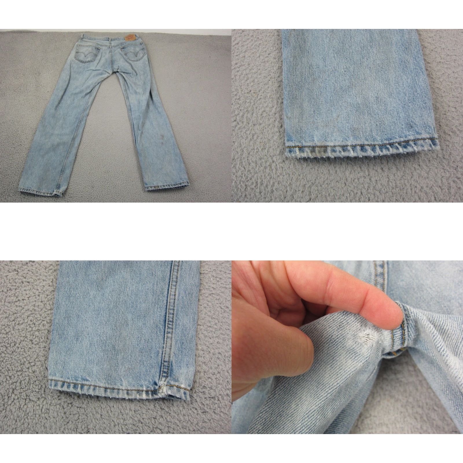 Levi's VINTAGE Levi's Jeans 36x34 Blue 505 Distressed Denim Mens Regular Zip Button 5-Pocket Y2K 90s Category: Jeans Size US 36 / EU 52 - 10 Thumbnail