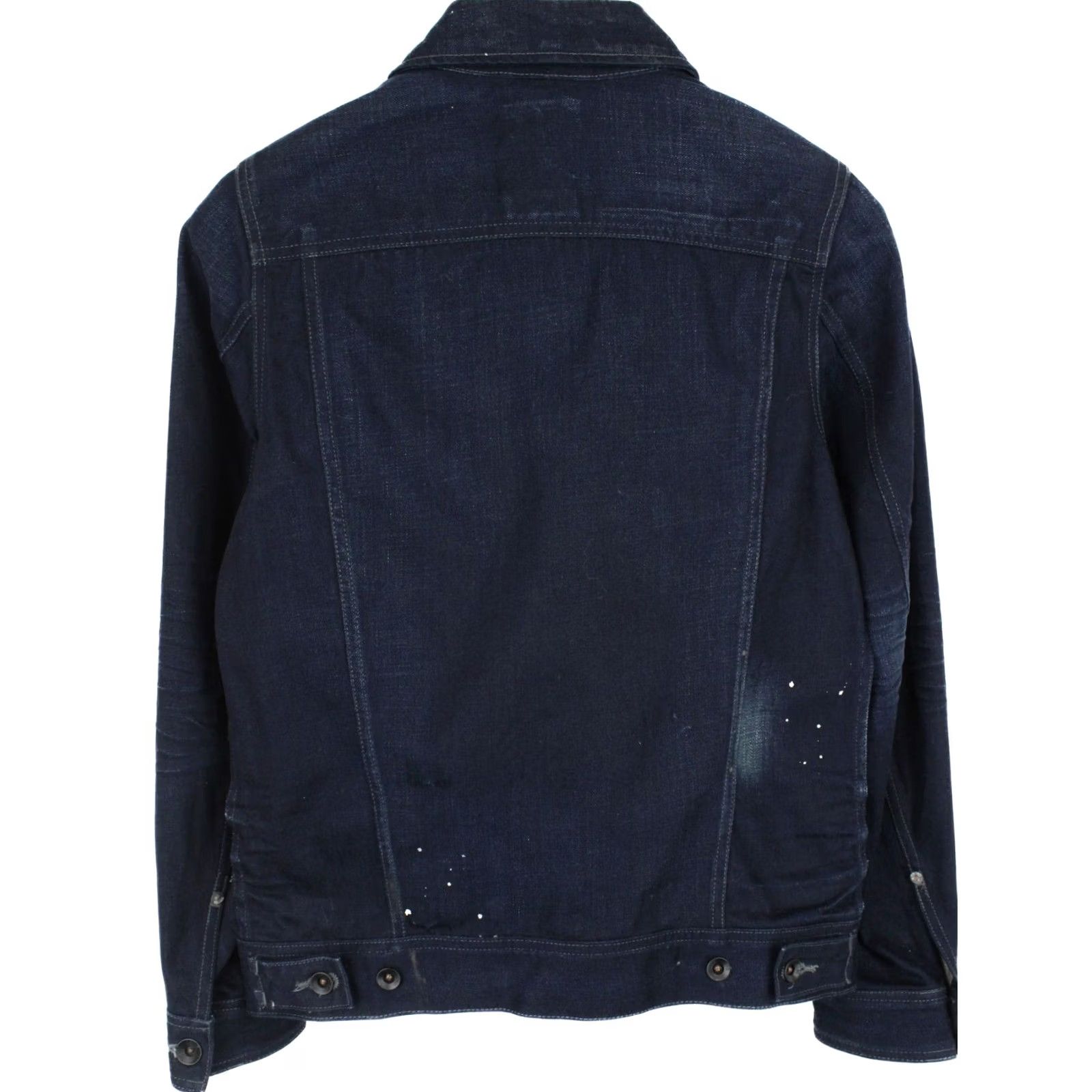 G-Star G-Star Slim Tailor Jacket Men Small Denim Faded Painted Whiskers Button Up Jacket Size US S / EU 44-46 / 1 - 2 Thumbnail