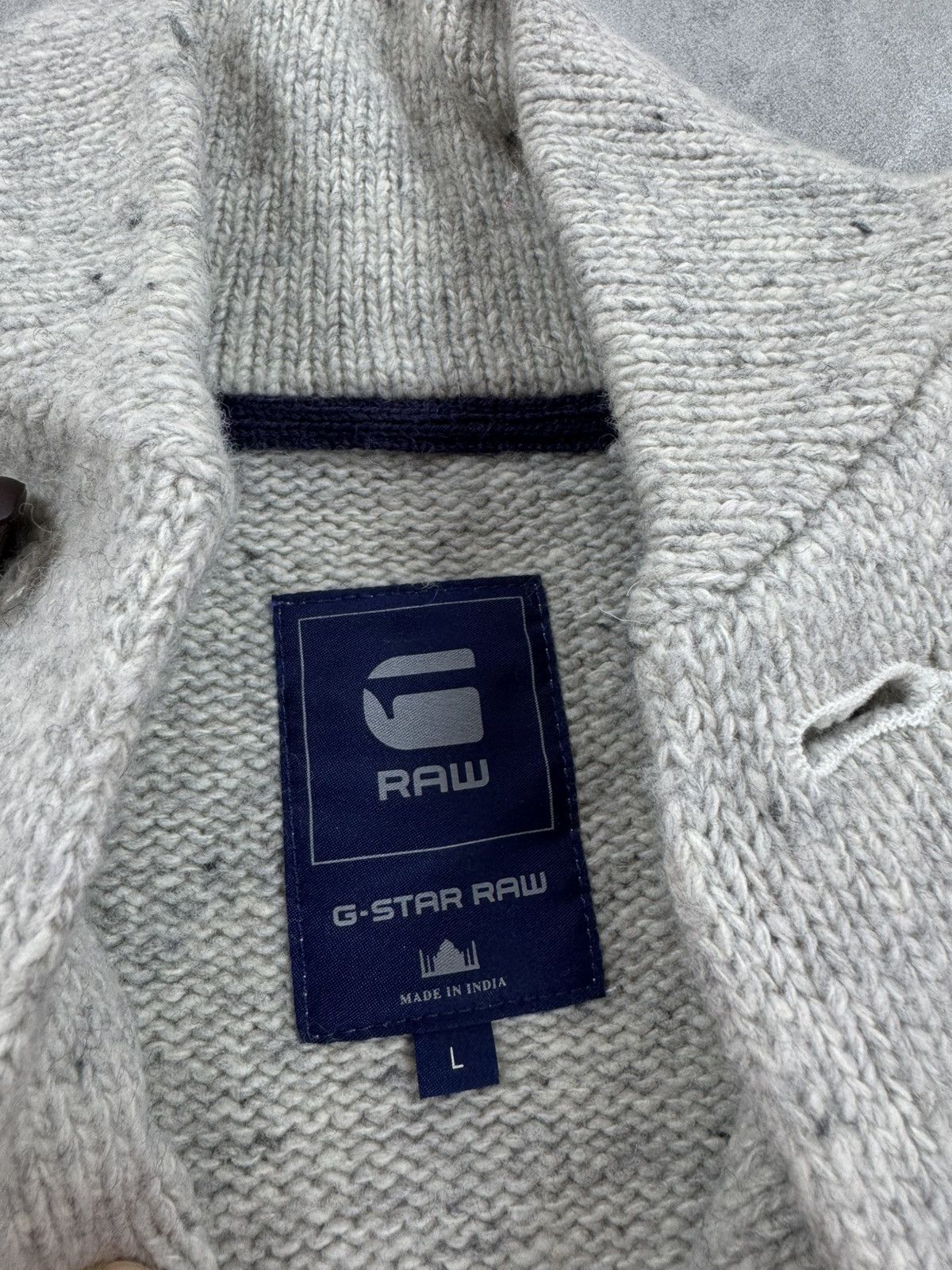G-Star G-star RAW PIT SHAWL Collar knit l/s sweater Mens size L Size US L / EU 52-54 / 3 - 11 Thumbnail