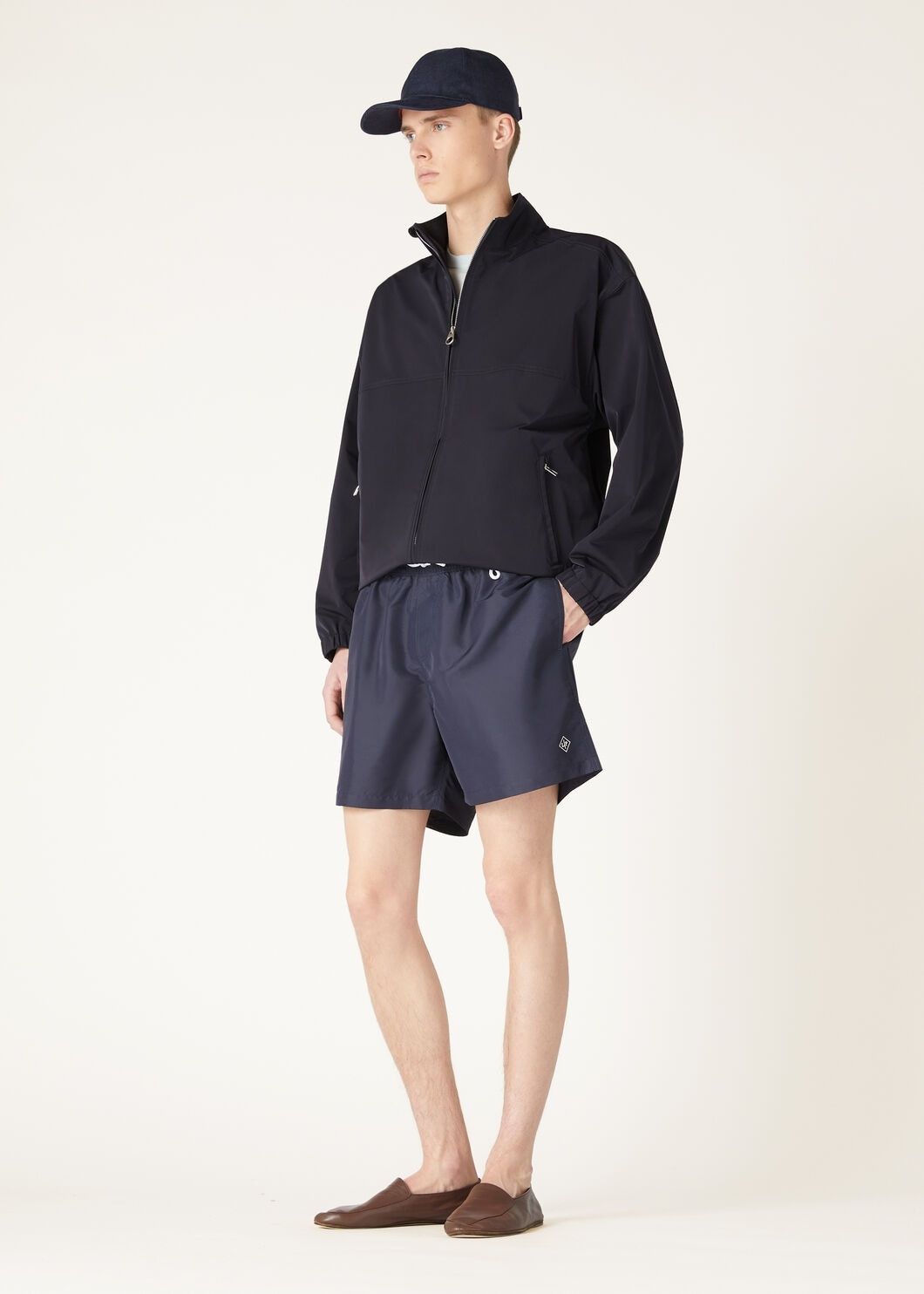 Loro Piana o1w1db10725 FAO4840 Keit Bomber Jacket in Navy Blue Size US S / EU 44-46 / 1 - 2 Thumbnail