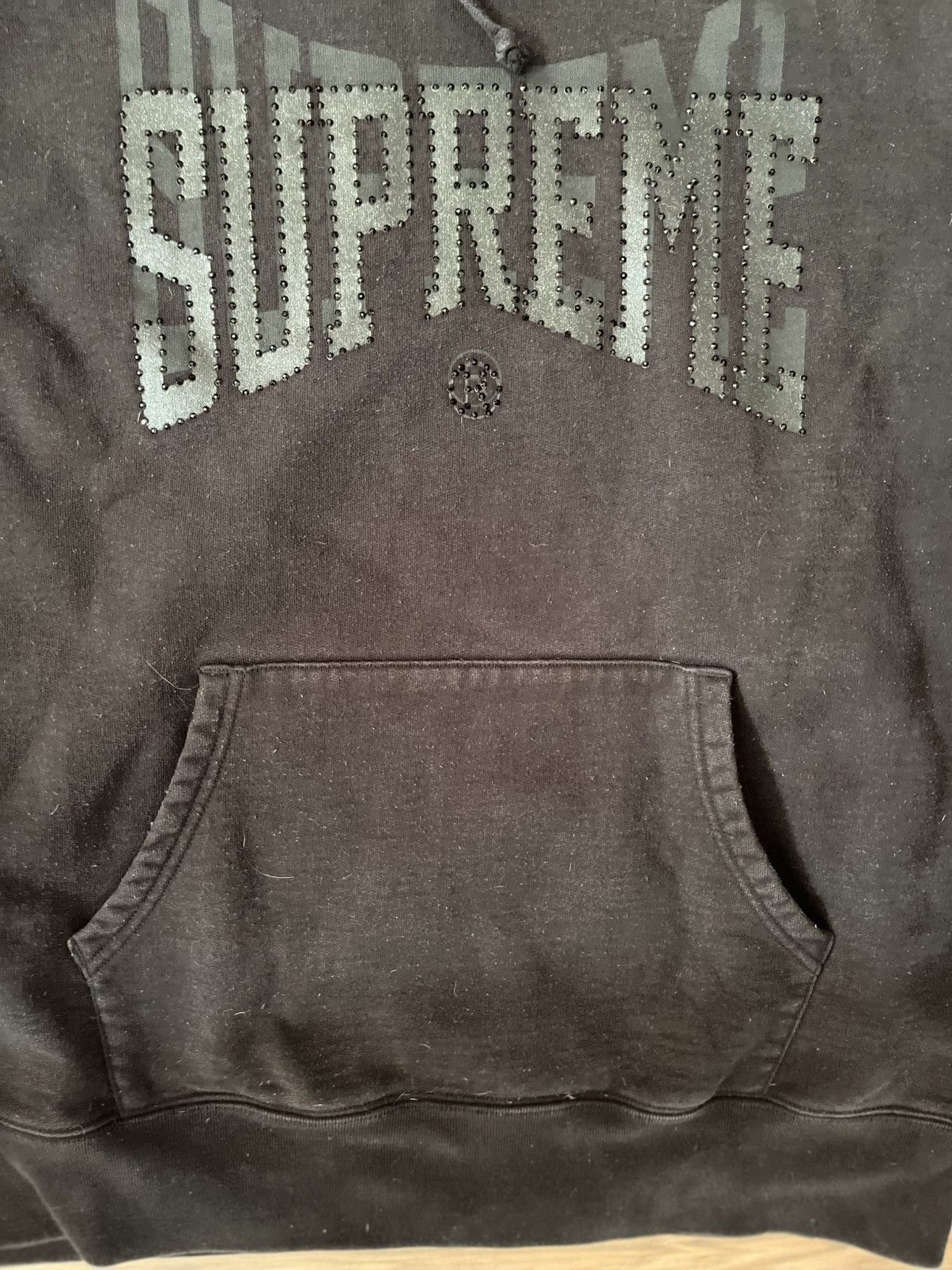 Supreme Supreme Rhinestone Shadow Hooded Sweatshirt Size US XL / EU 56 / 4 - 15 Thumbnail