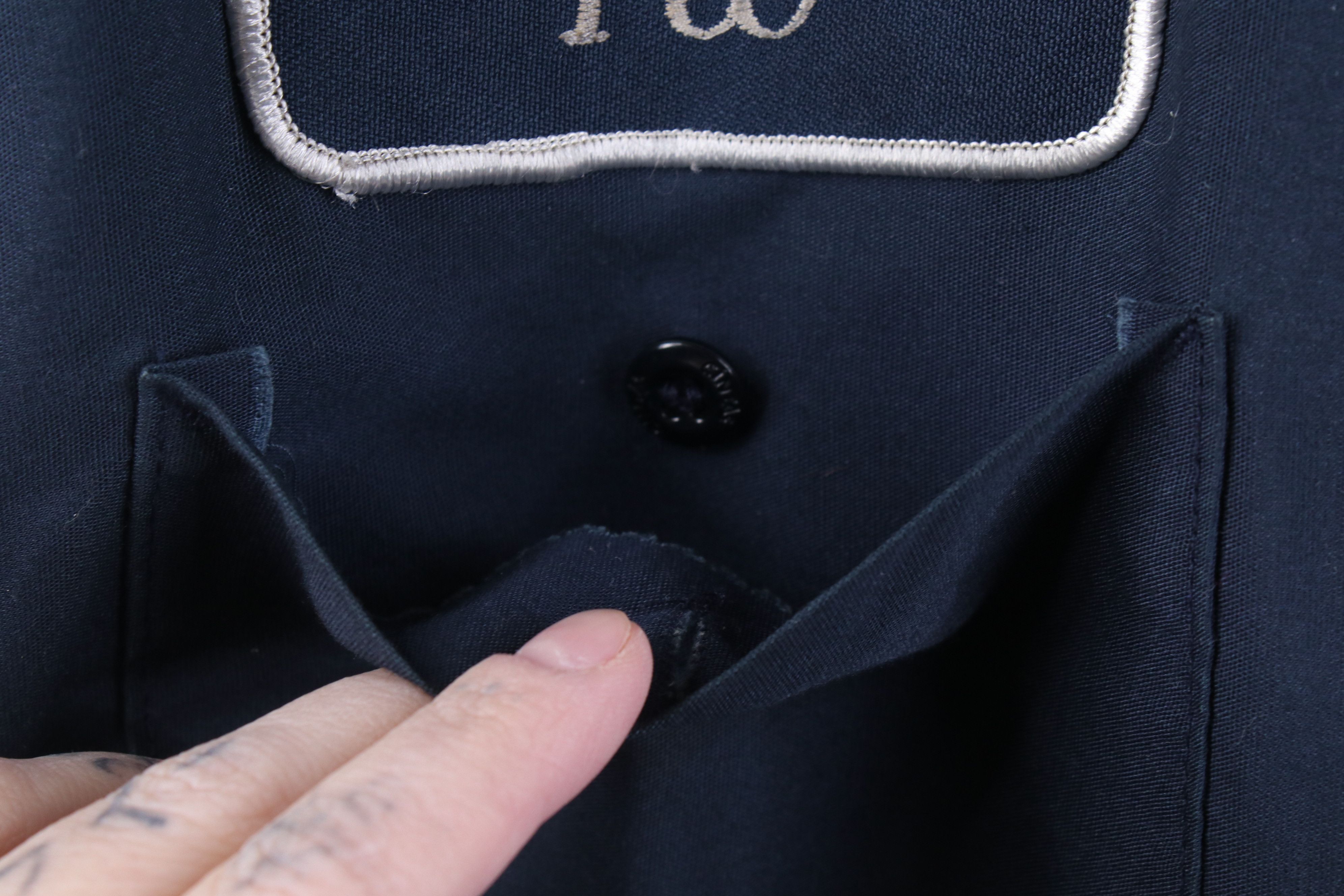 Vintage Vintage 90s Workwear Mechanic Button Shirt Blue USA Size US XL / EU 56 / 4 - 6 Thumbnail