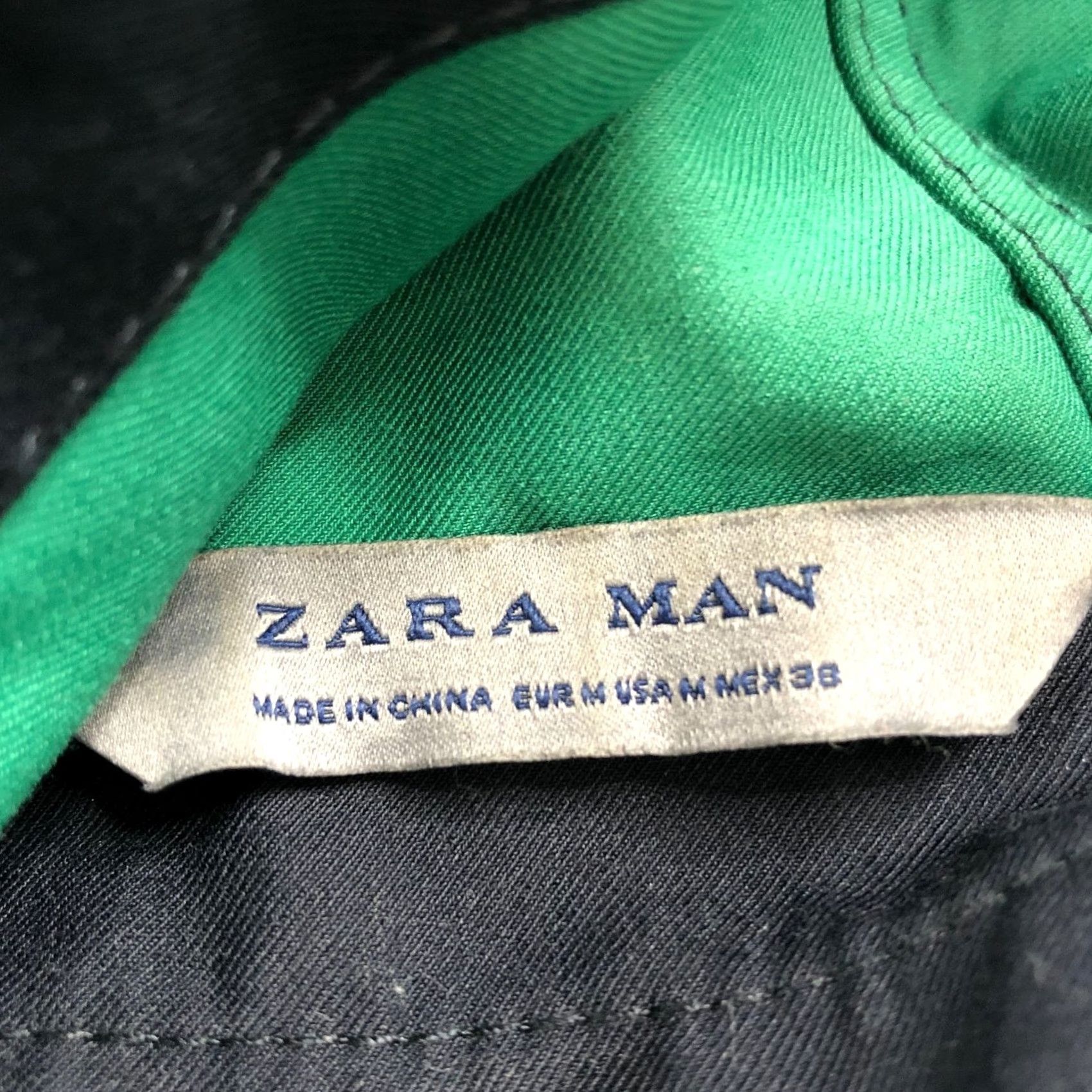 Zara Zara Jacket Quilted Hooded Full Zip Shell Button Blue Green M Men Size US M / EU 48-50 / 2 - 4 Thumbnail