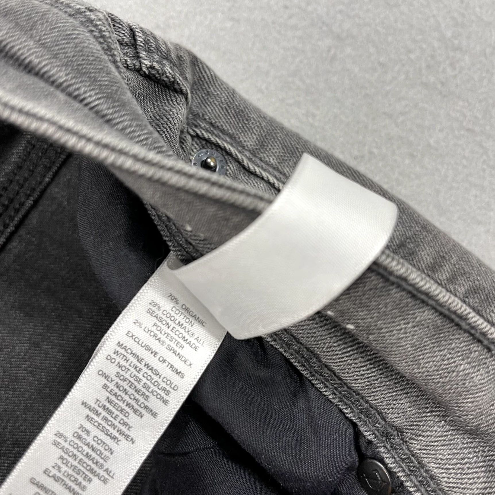 Denime DU/ER L2X Slim Jeans Mens 28x30 Gray Moisture Wicking Stretch Denim Quick Dry Anti-Microbial Pockets Straight Casual Size US 28 / EU 44 - 5 Thumbnail
