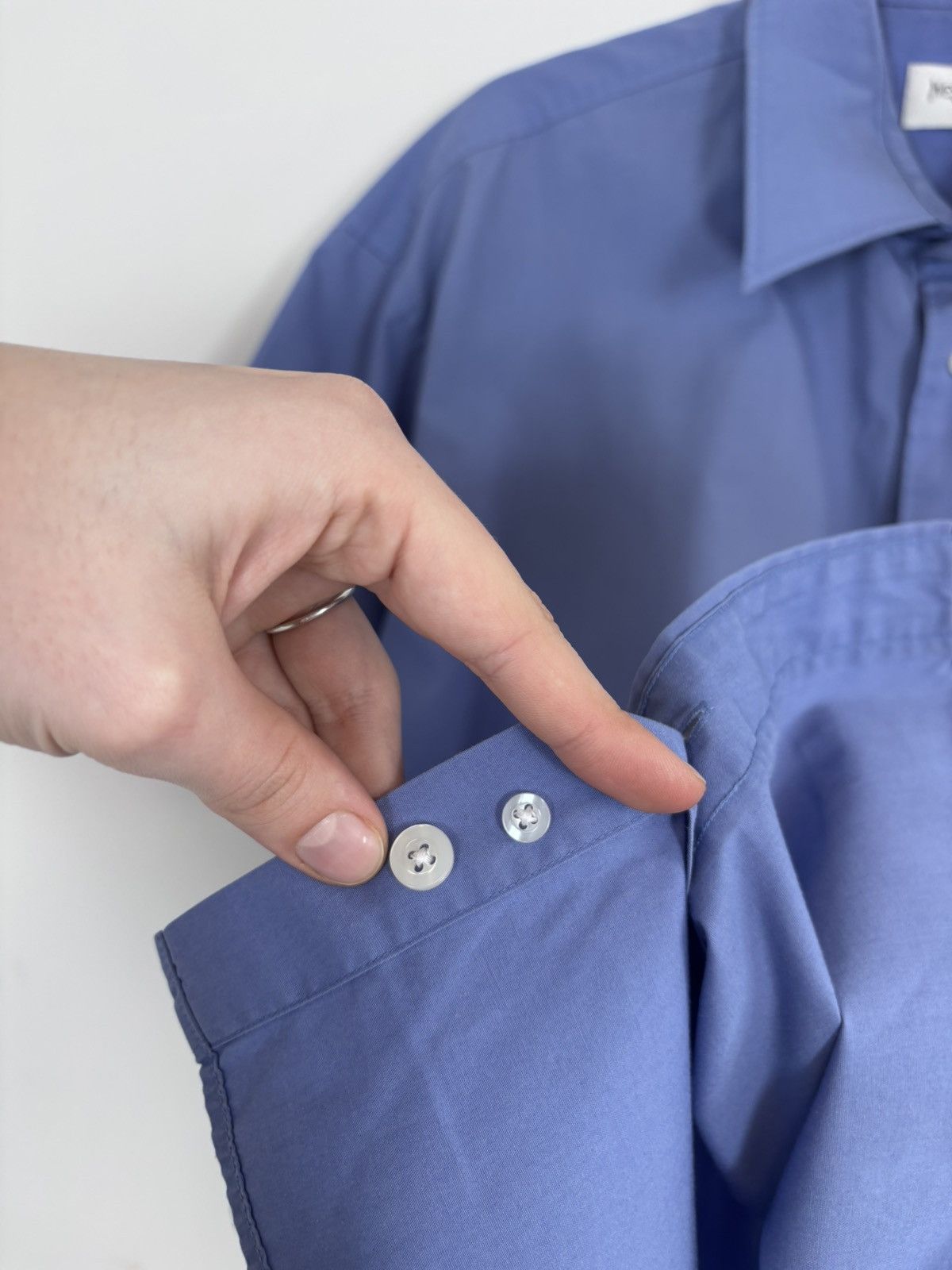 Yves Saint Laurent Vintage Yves Saint Laurent Men’s Blue Short Sleeve Shirt Size US L / EU 52-54 / 3 - 14 Thumbnail