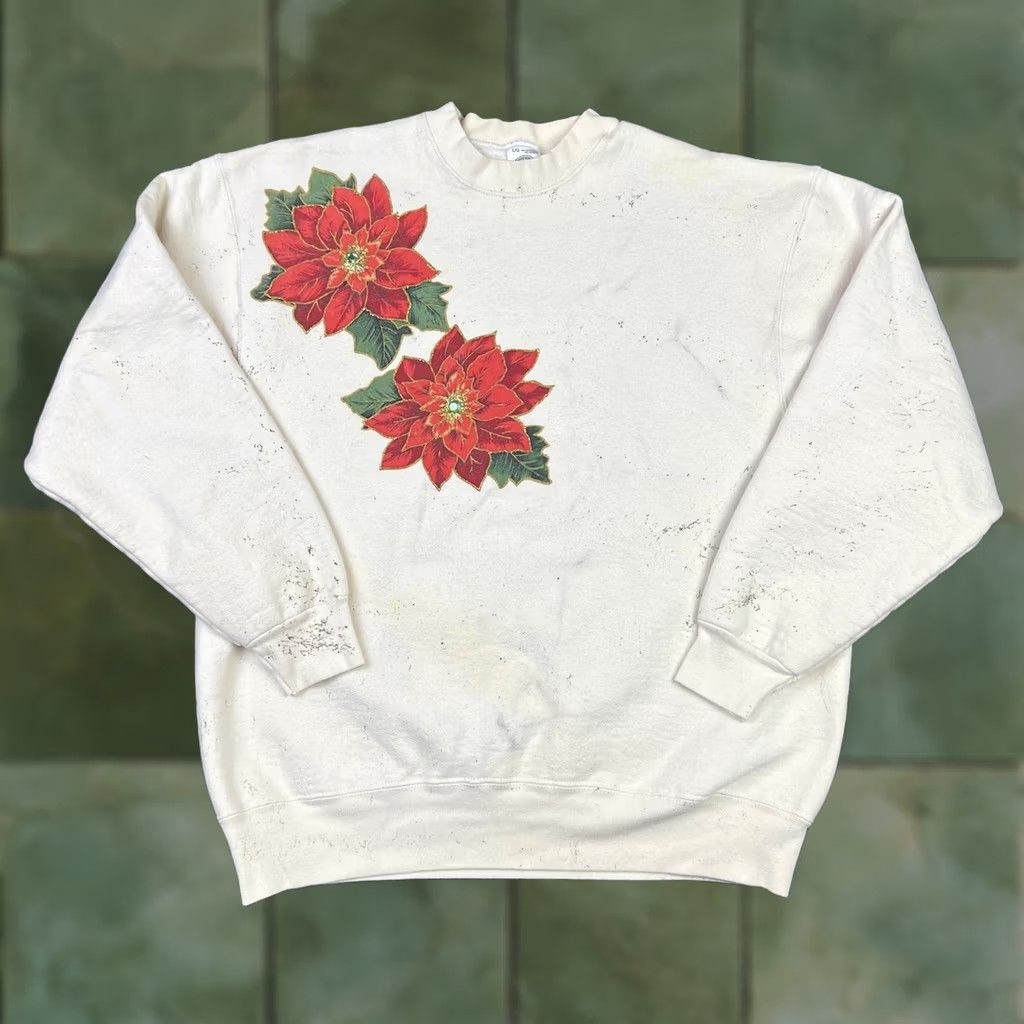 Vintage VINTAGE MunsingWear Sweatshirt Christmas 90s Crewneck Adult Large Beige Size US L / EU 52-54 / 3 - 1 Thumbnail
