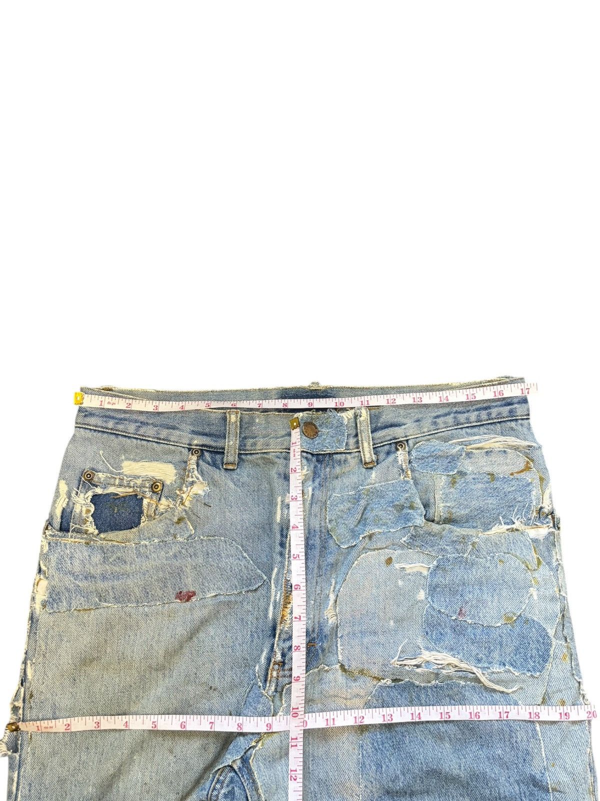 Marithe + Francois Girbaud Vintage Scandia Woods Patch Distress Baggy Jeans Size US 34 / EU 50 - 6 Thumbnail