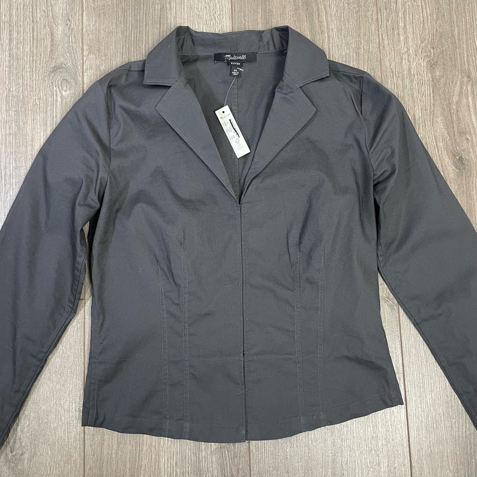 Madewell Madewell Poplin Hook Front Shrunken Fit Shirt US Womens 00 Size XXS / US 00 / IT 34 - 2 Thumbnail