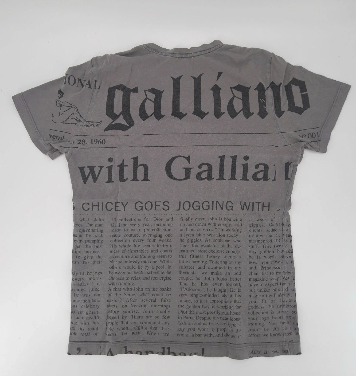 John Galliano John Galliano Gazette Archival Slim Fit Tee Swag Y2K Size US M / EU 48-50 / 2 - 3 Thumbnail