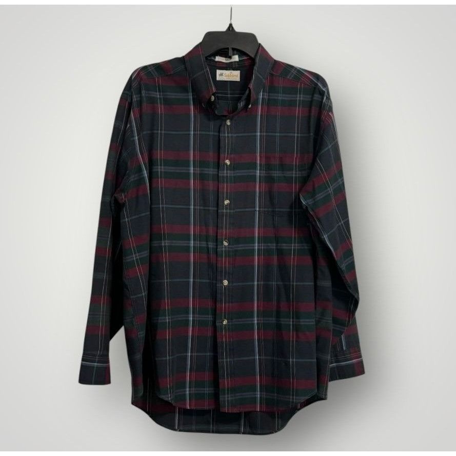 Saddlebred Saddlebred Men's Single Needle Tailoring Plaid Shirt XL Size US XL / EU 56 / 4 - 6 Thumbnail