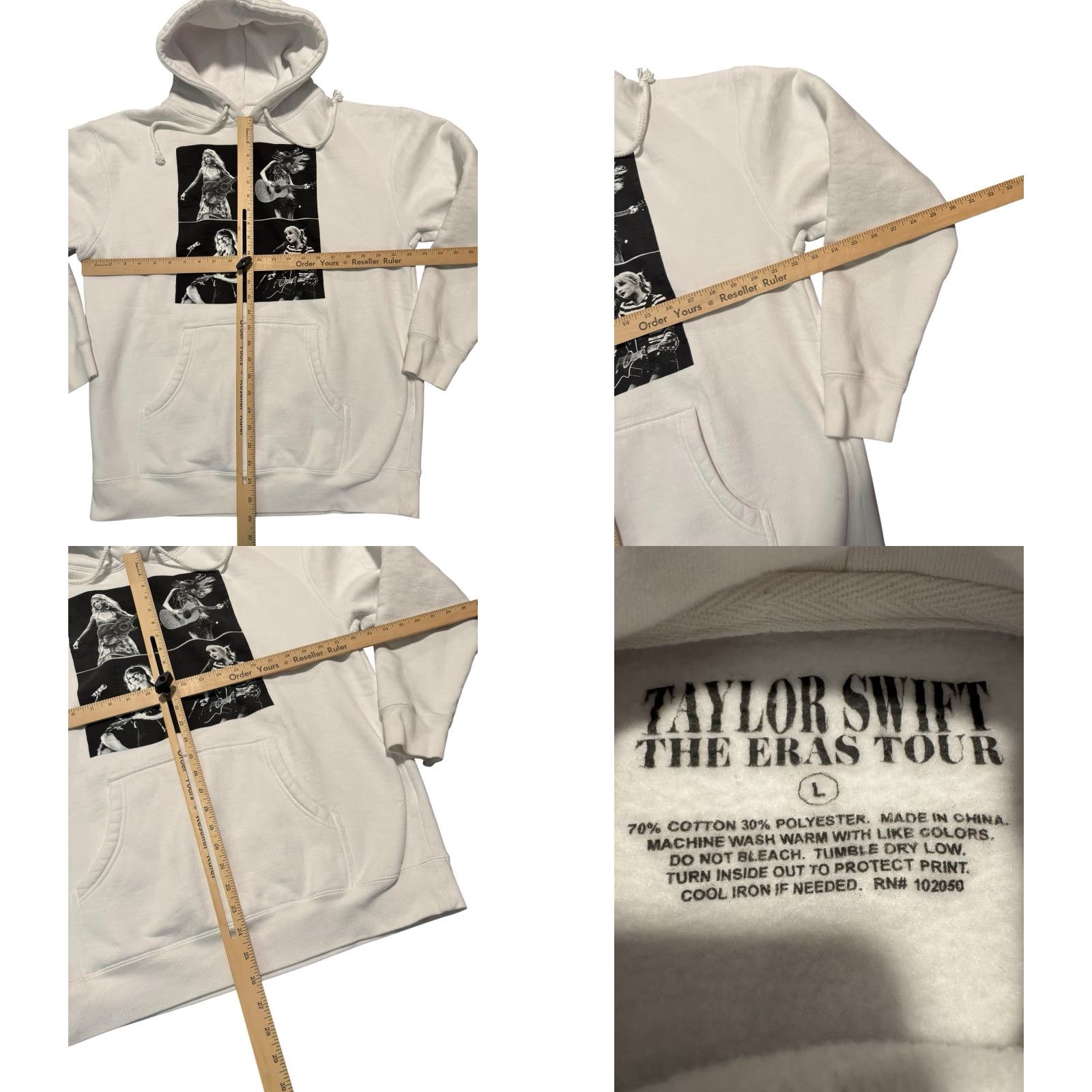 Vintage Taylor Swift Eras Tour Collage White Hoodie Size Large Size L / US 10 / IT 46 - 10 Thumbnail