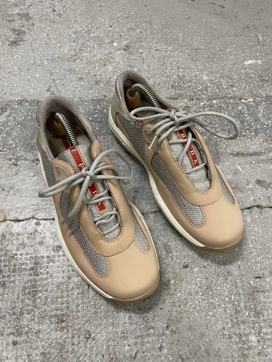 Prada Prada Americas Cup Pale Pink Low Sneakers Size US 6.5 / IT 36.5 - 8 Thumbnail