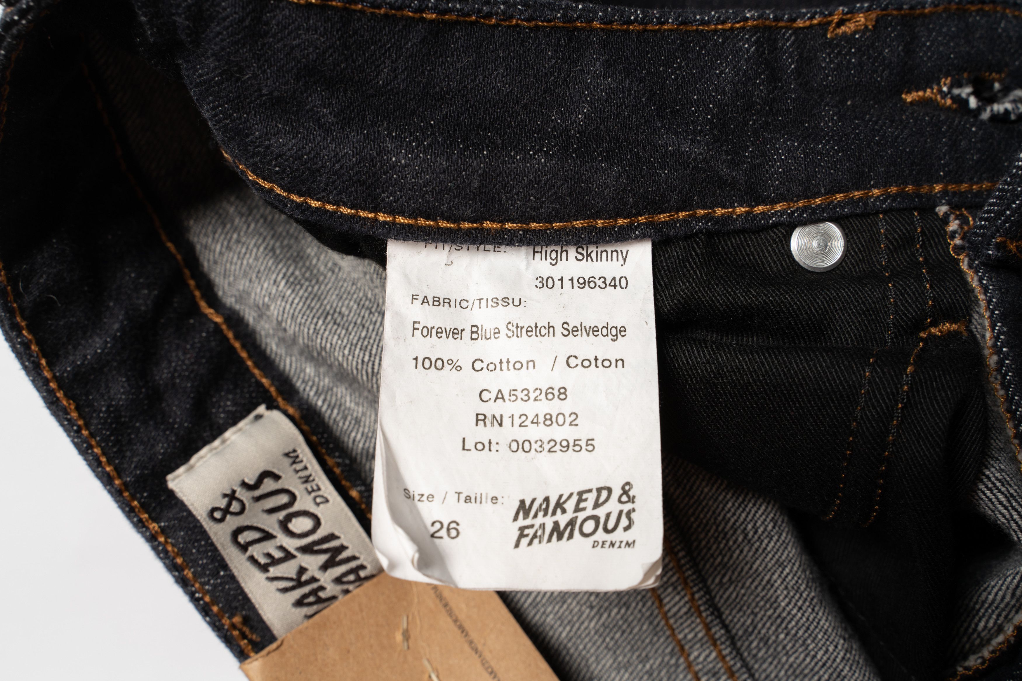 Naked & Famous 🔴NAKED & FAMOUS Forever Blue Selvedge Denim Jeans Women's Size 26" / US 2 / IT 38 - 7 Thumbnail