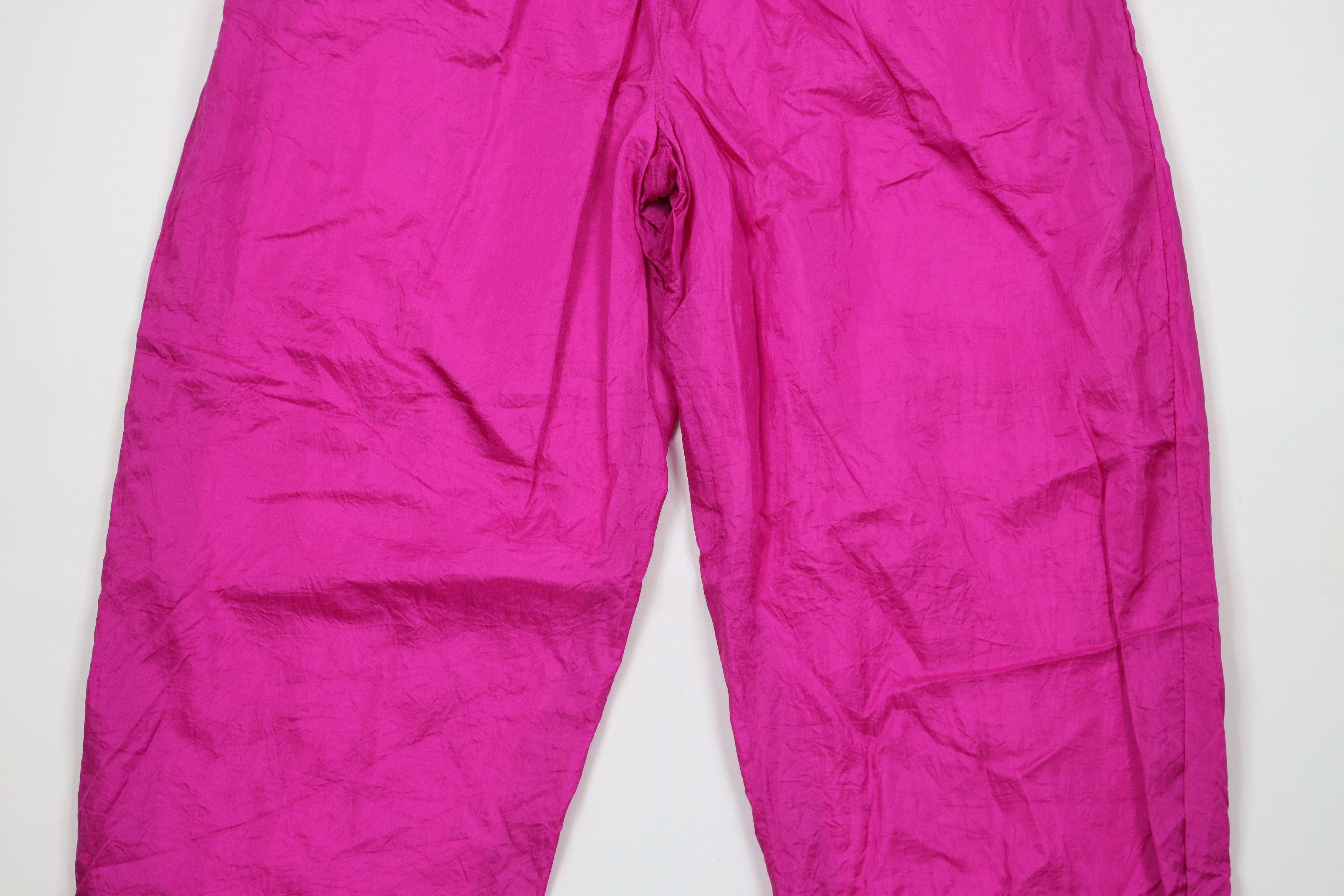 Vintage Deadstock Vintage 90s Streetwear Nylon Joggers Pants Pink Size 28" / US 6 / IT 42 - 13 Thumbnail