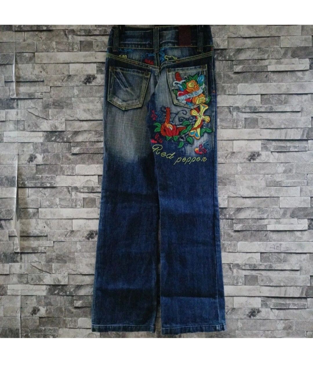 Japanese Brand Vintage red pepper Jenna low rise flare jeans Size 24" / US 00 / IT 34 - 1 Thumbnail