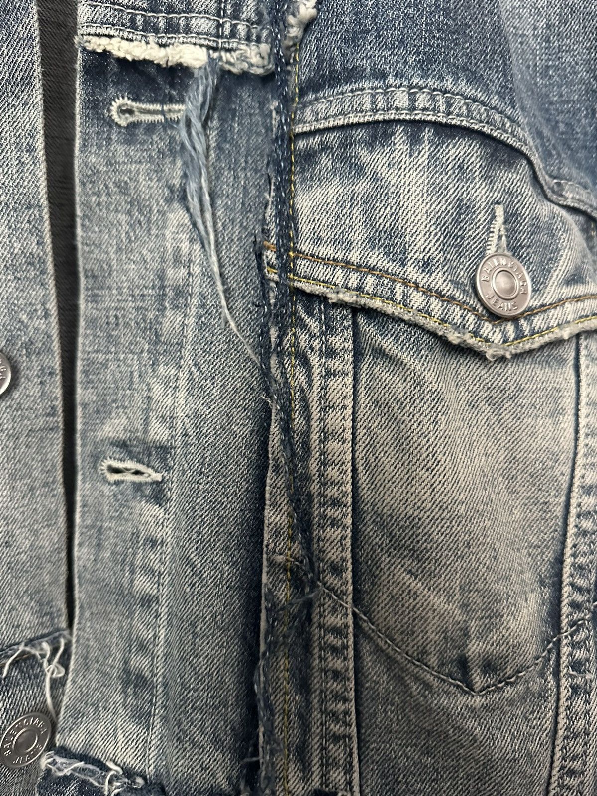 Balenciaga BALENCIAGA SS 2022 RECONSTRUCTED LAYERED DENIM JACKET Size US L / EU 52-54 / 3 - 8 Thumbnail
