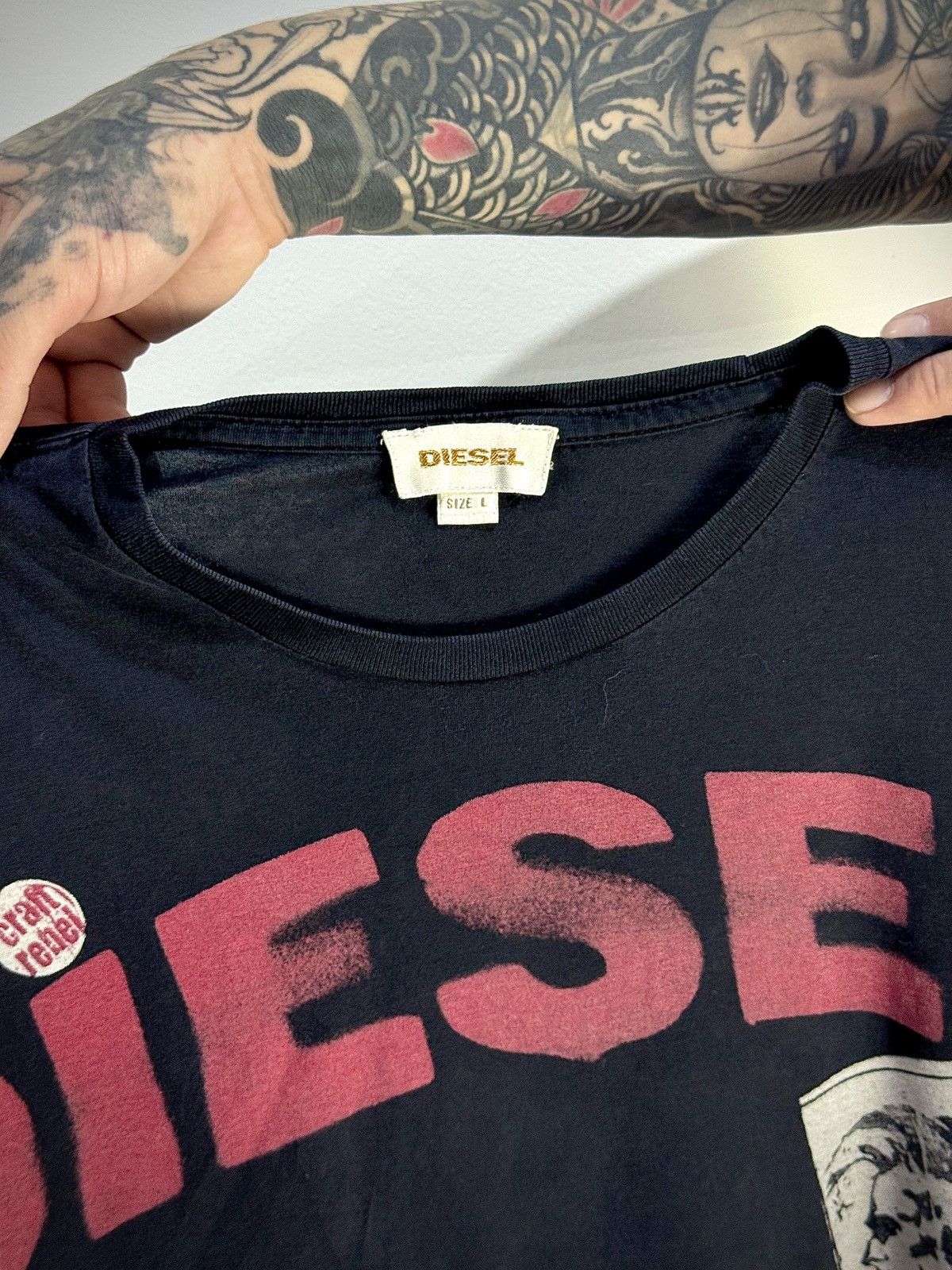 Diesel Vintage Diesel Og Logo Tshirt Size US L / EU 52-54 / 3 - 4 Thumbnail