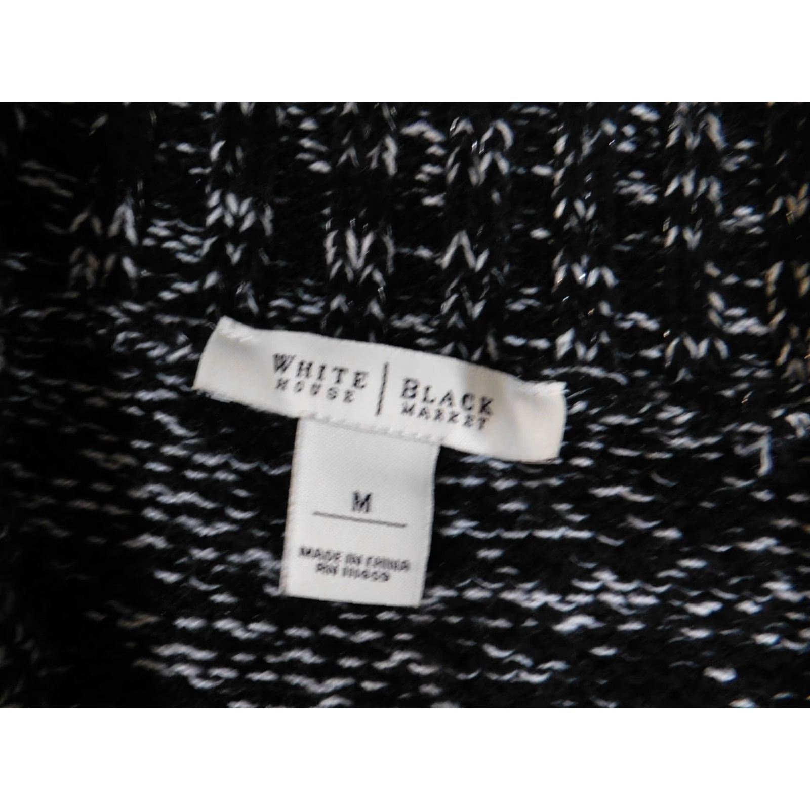 White House Black Market White House Black Market Sweater M Womens Pullover Knit Cowl Neck Black Acrylic Rib Knit Casual Size M / US 6-8 / IT 42-44 - 4 Thumbnail
